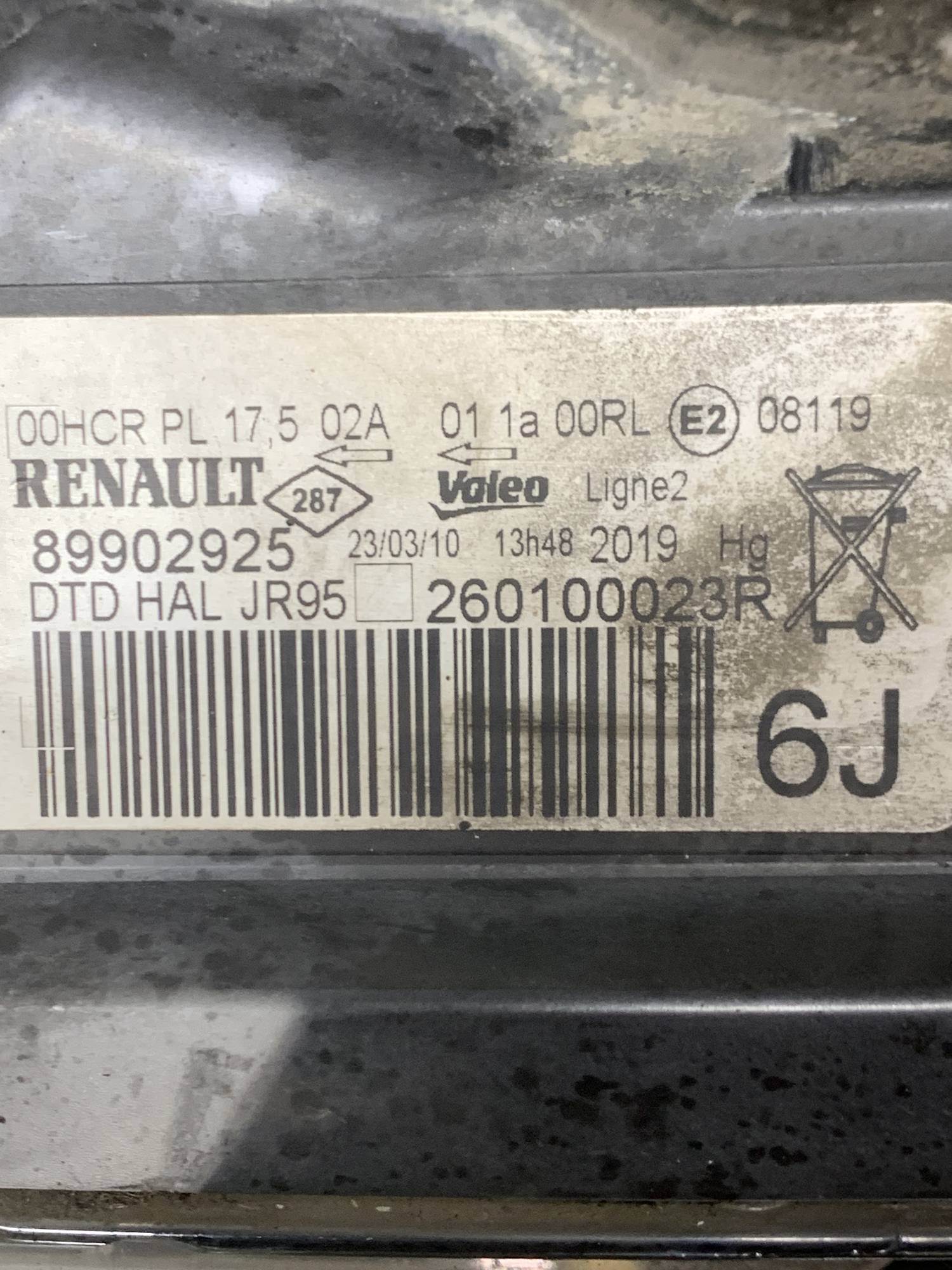Фара передня права Renault Scenic 3 під полірування. 260100023r