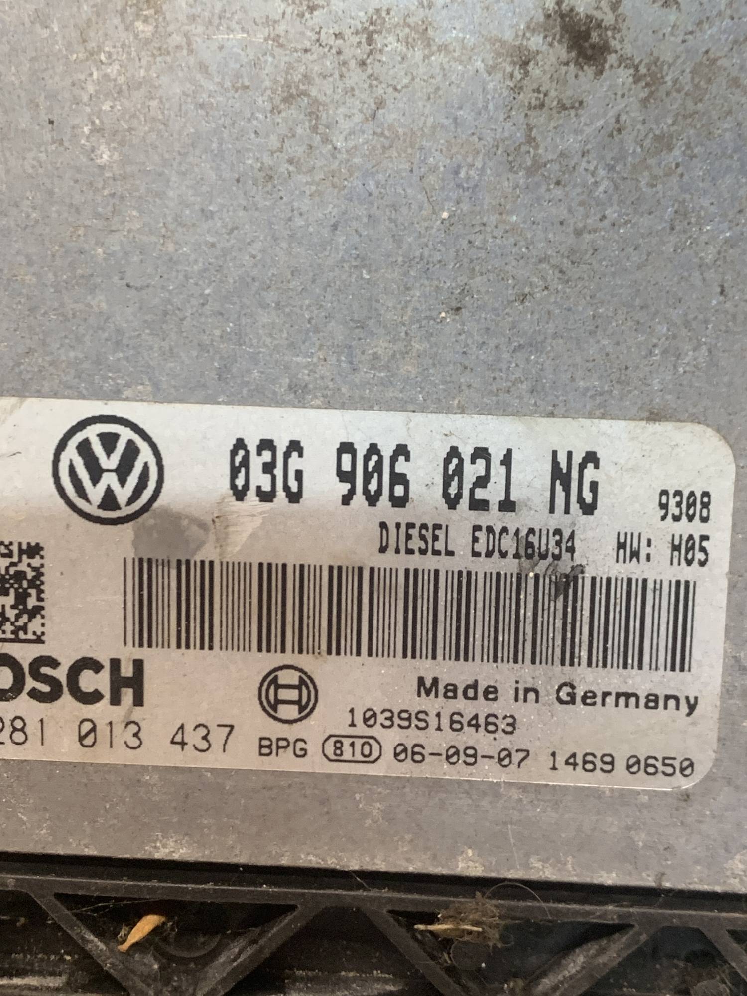 Блок керування двигуна VW PASSAT B6 1.9 TDI 03g906021ng