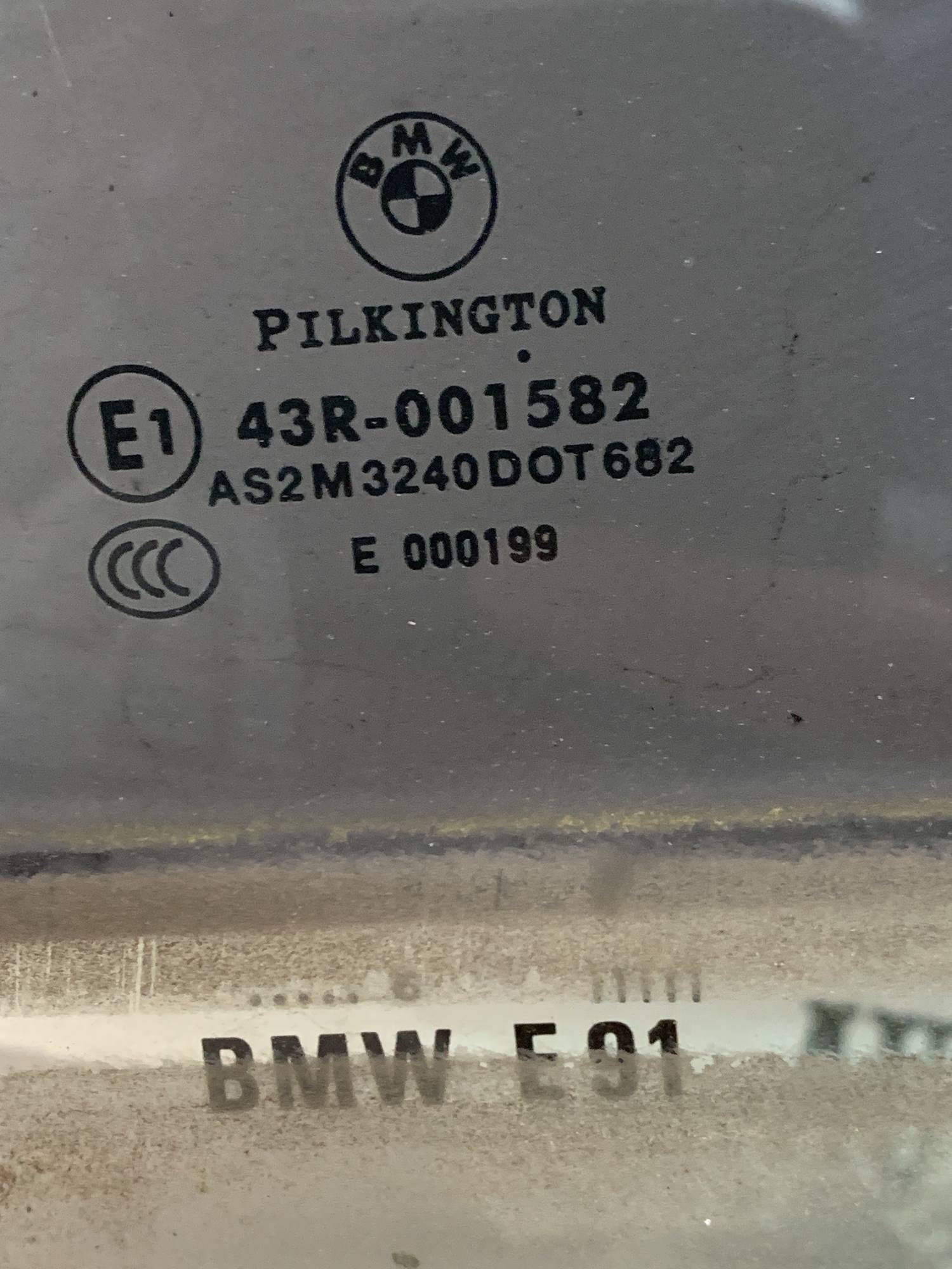 Скло дверей заднє ліве BMW 3 E91 універсал 43r-001582,21806681