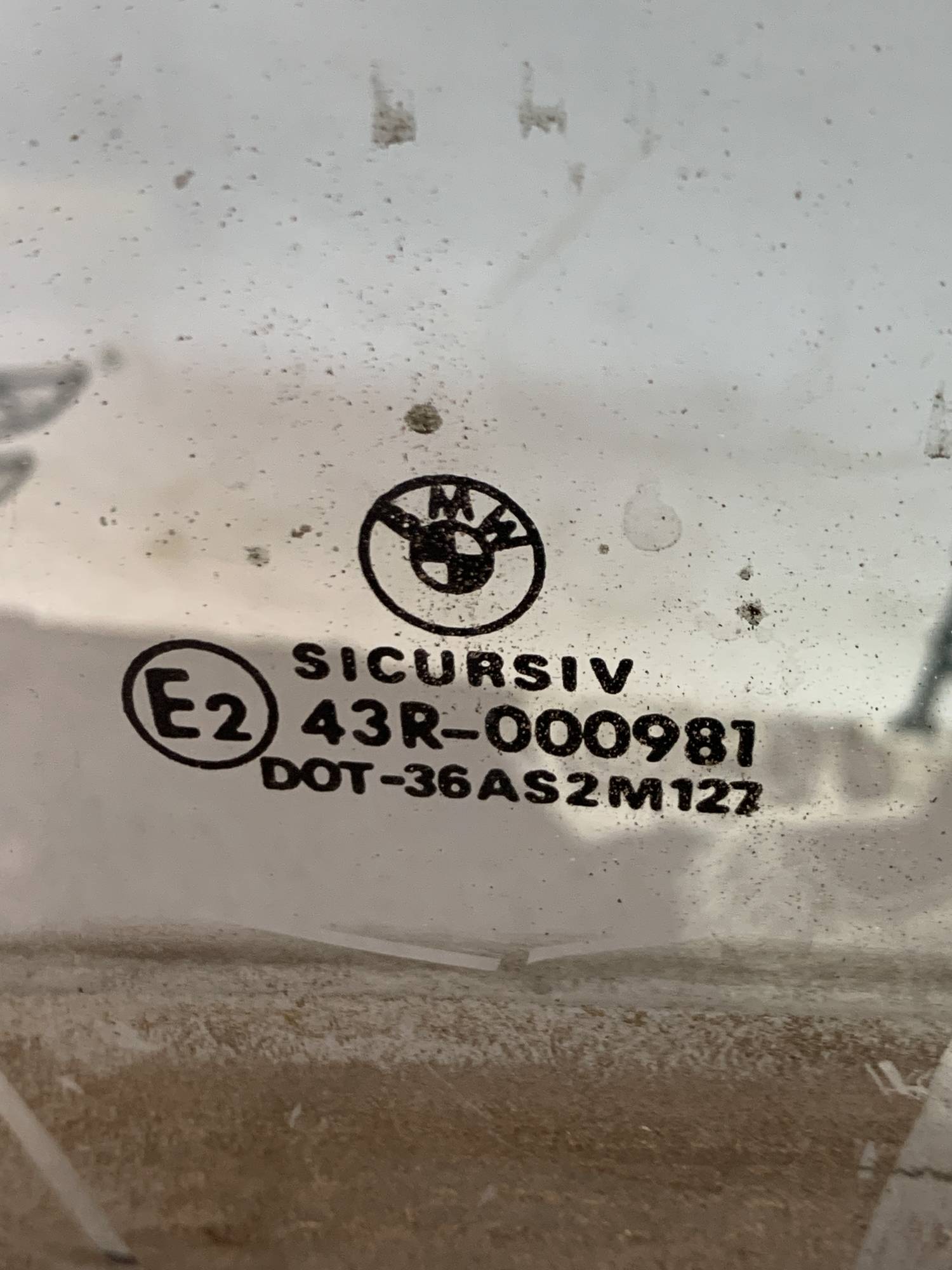 Скло двері заднє ліве BMW 5 E39 Седан 4-х Дв, 43r-000981, 21806964