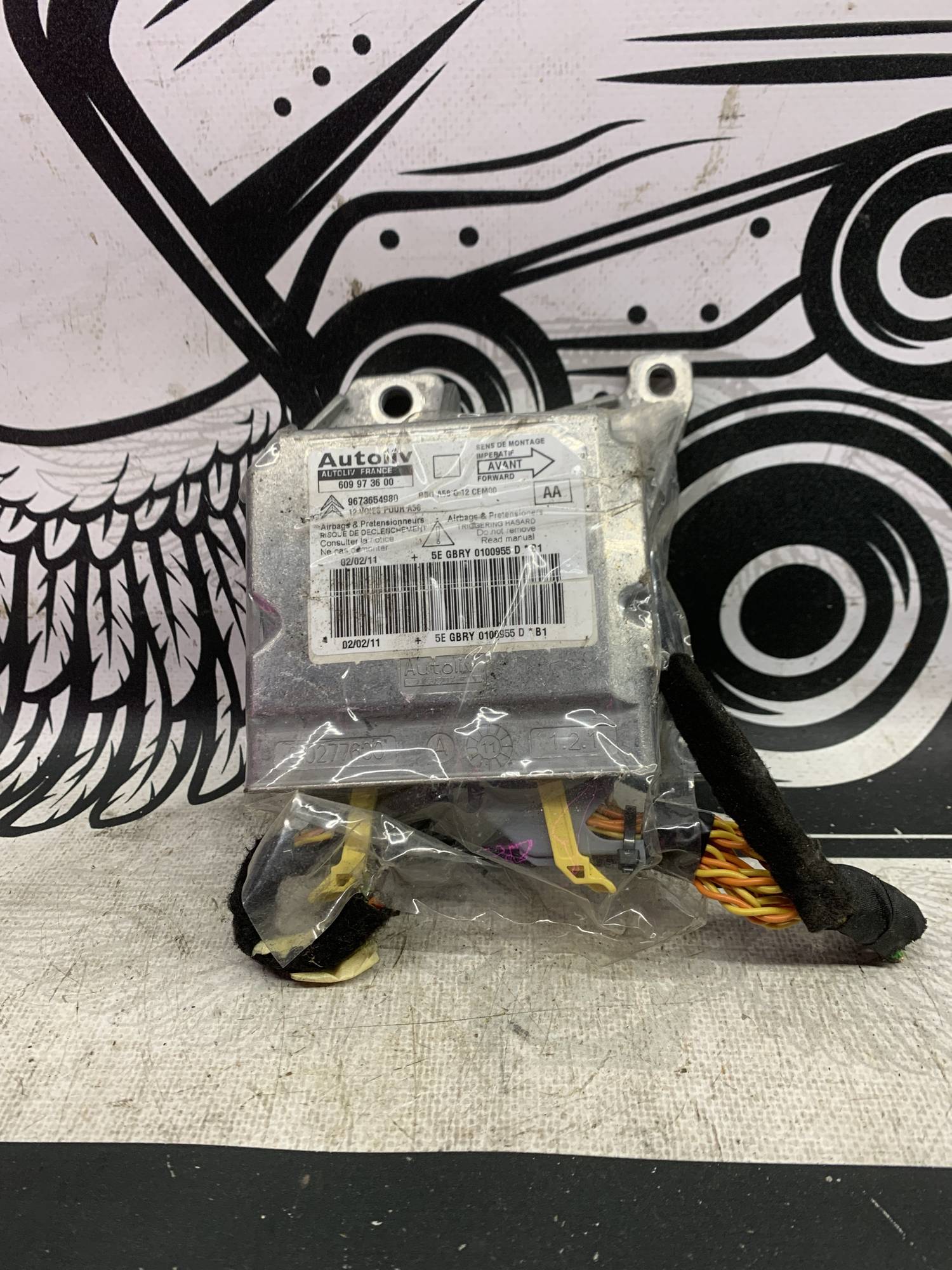 блок управління AirBag (SRS) Citroen C3 Picasso 9673654980