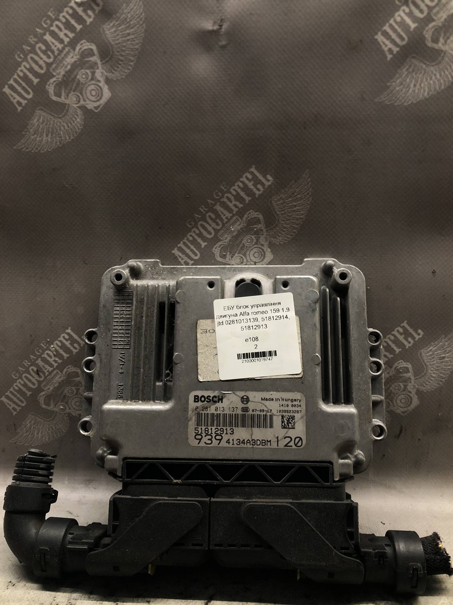 ЕБУ блок управління двигуна Alfa romeo 159 1.9 jtd 0281013139, 51812914, 51812913