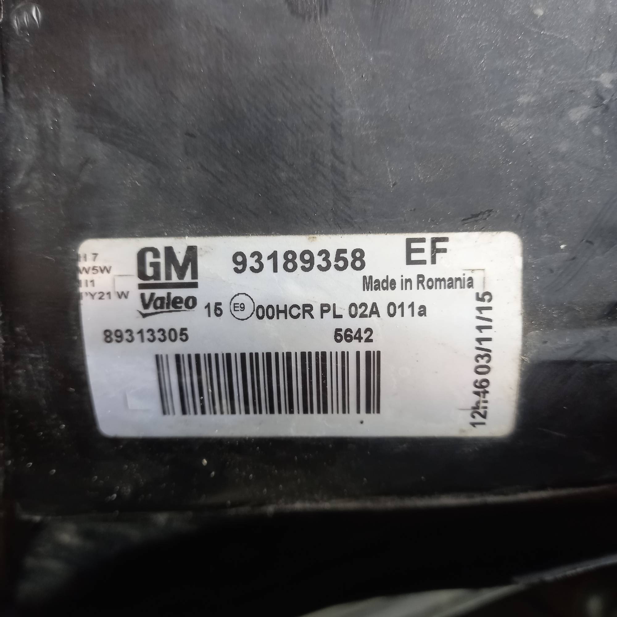 Фара передня права Opel Corsa D 07-11 93189358