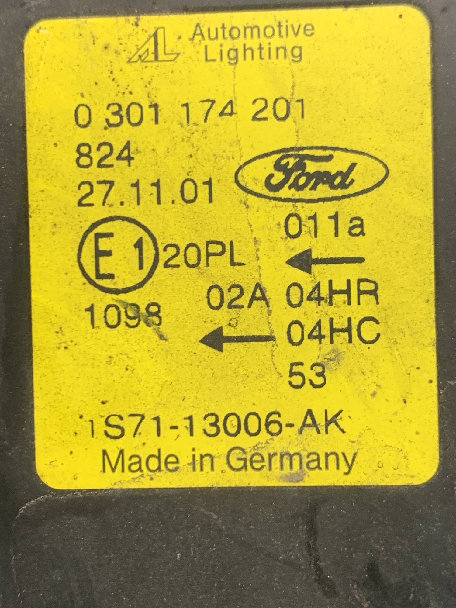 1s71-13006-ak Фара передня ліва Ford Mondeo 3 2000-2007 Mk 3