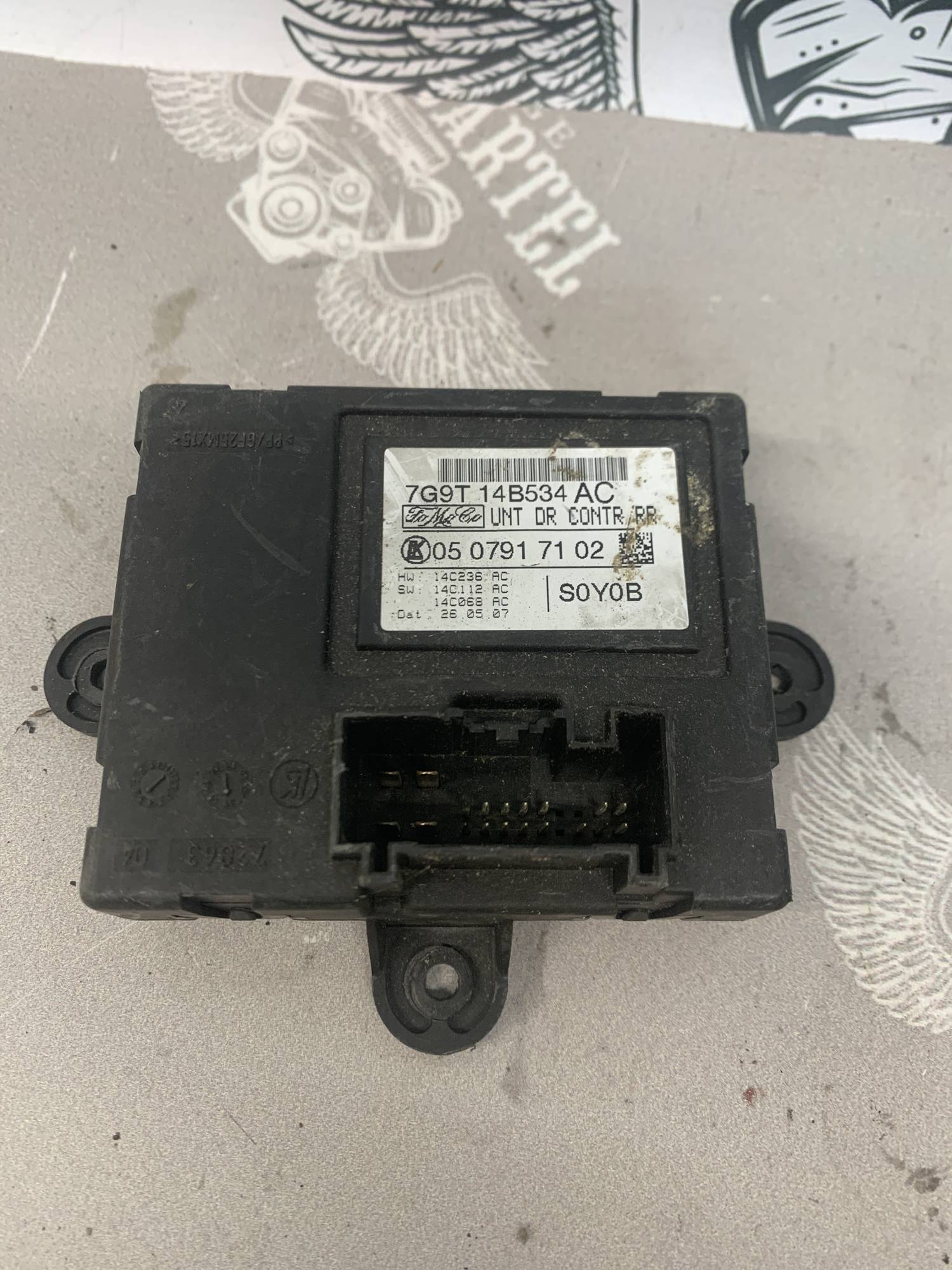 Блок керування двері задньої лівої ford mondeo iv/galaxy/s-max 7g9t14b534ac