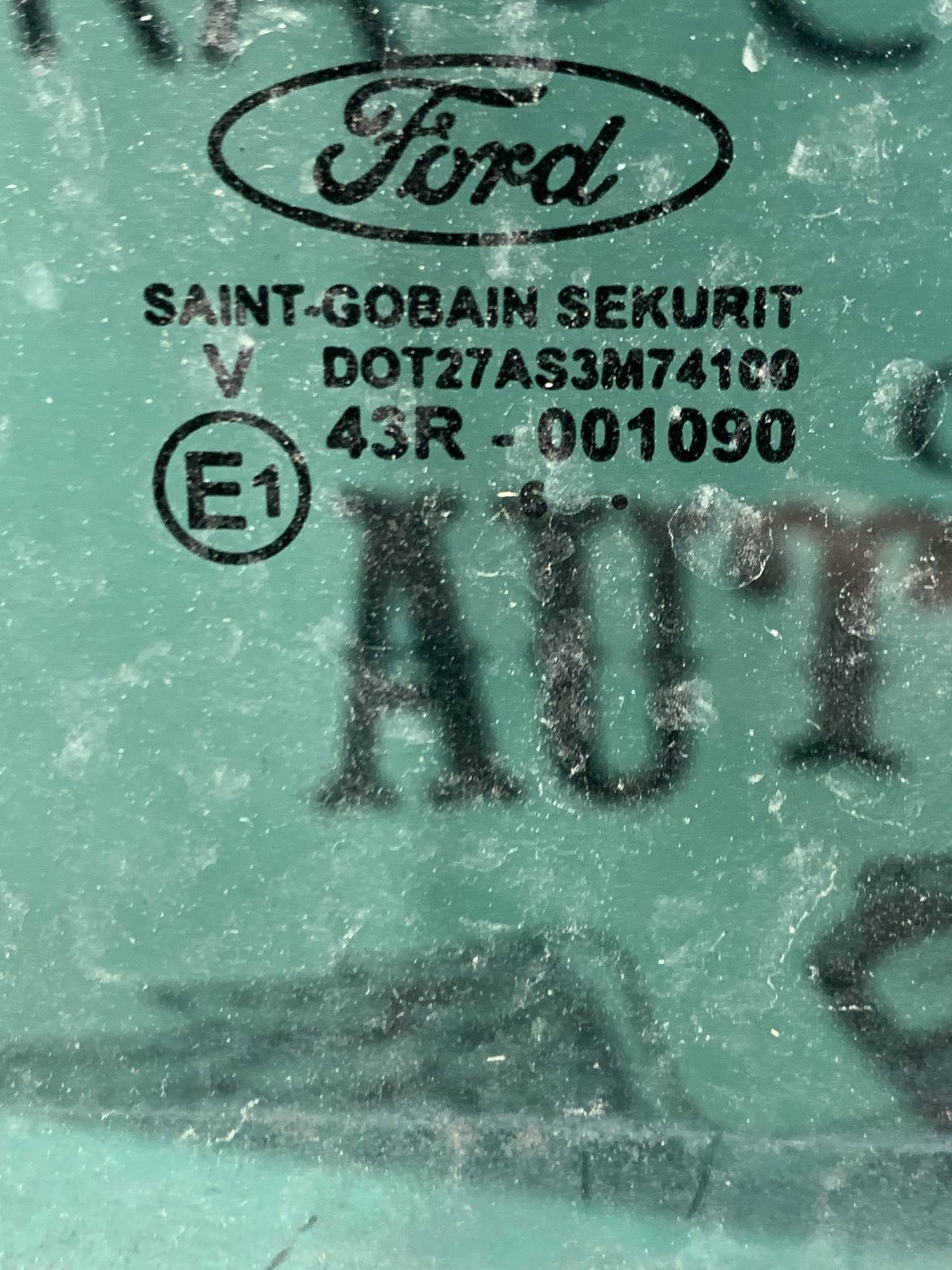 Скло двері заднє ліве Ford S-MAX зелене, 43r-001090, 21807183