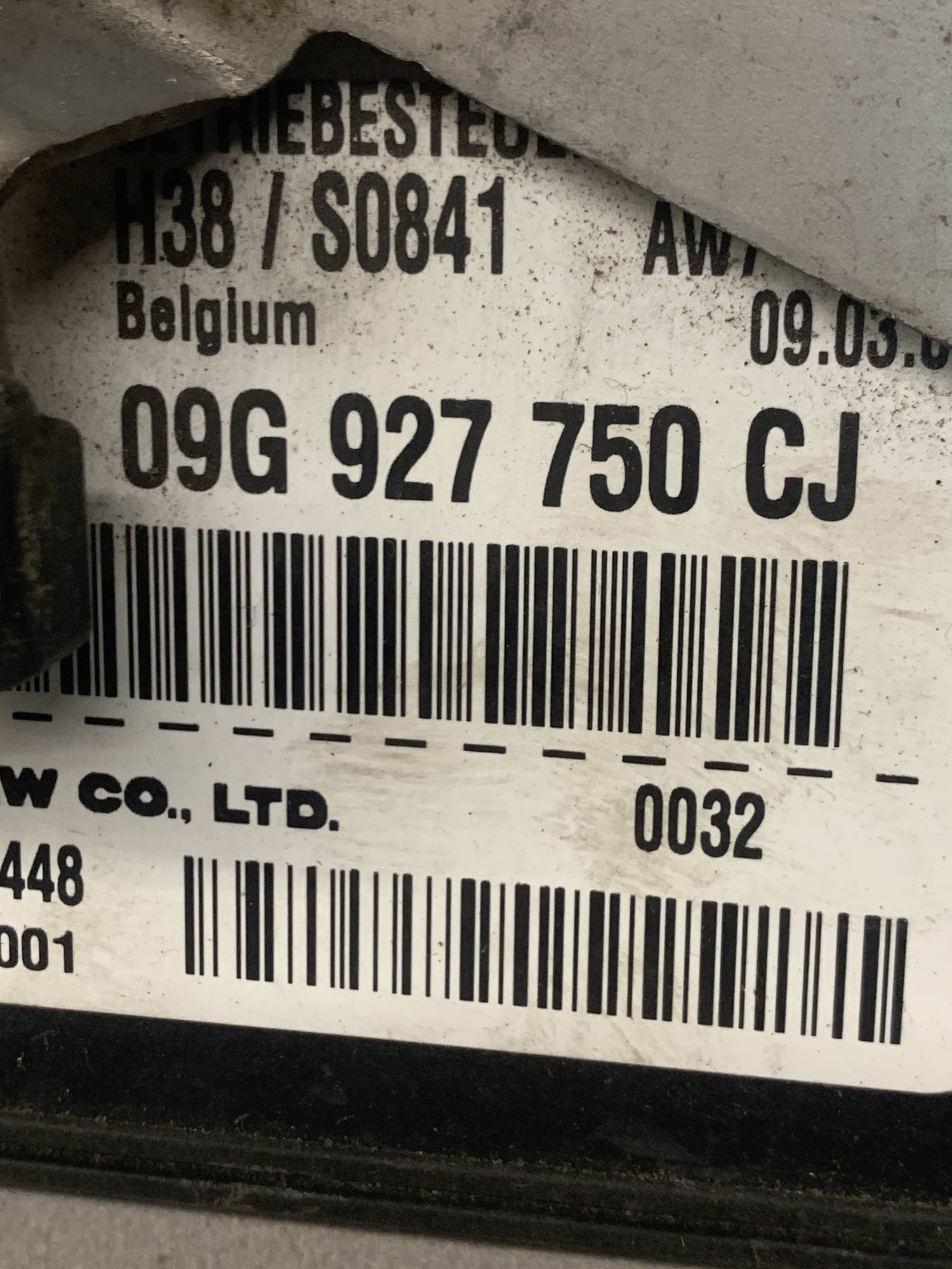 блок управління коробкою передач Volkswagen PASSAT B6 09g927750cj