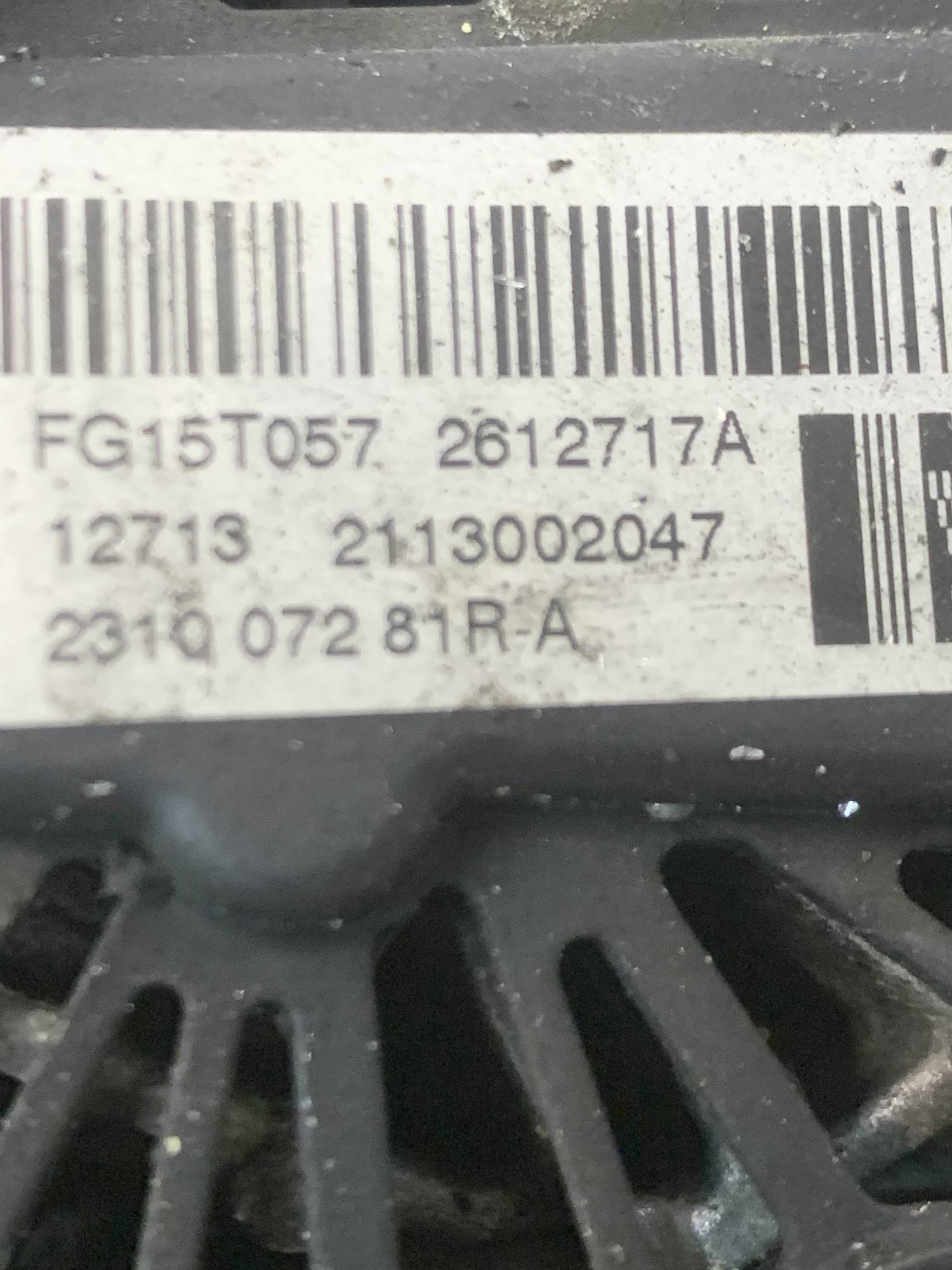 Генератор (150 A) Dacia Duster / Dacia Logan II / Renault Clio IV / Renault Megane 1.5 dci 231007281r-a