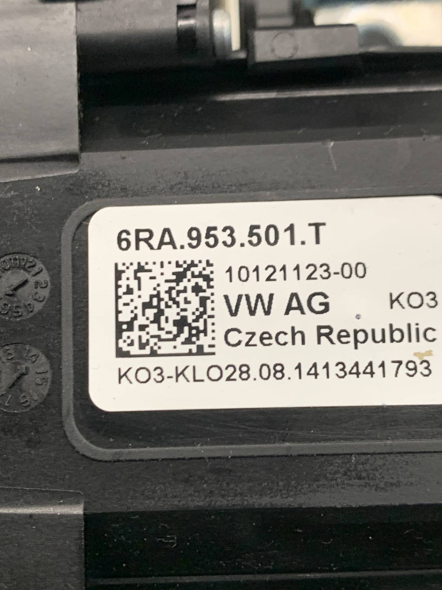 Підрульовий перемикач в зборі, шлейф підрулевий Skoda rapid 6ra953501t