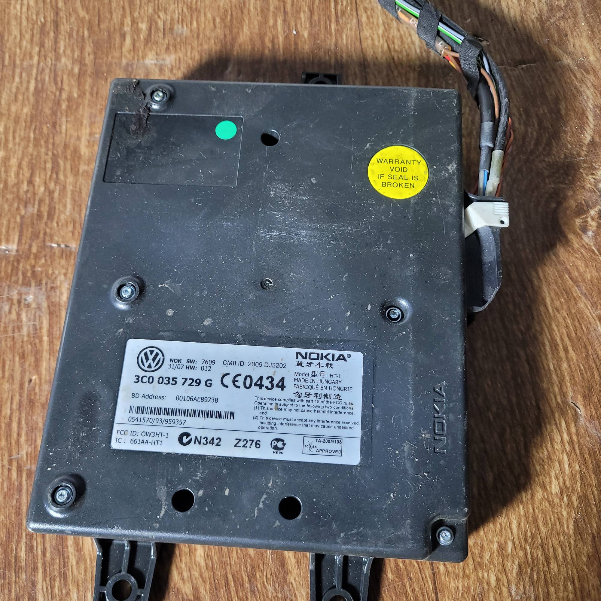 Модуль керування блутуз Bluetooth Volkswagen Passat B6 3c0035729g