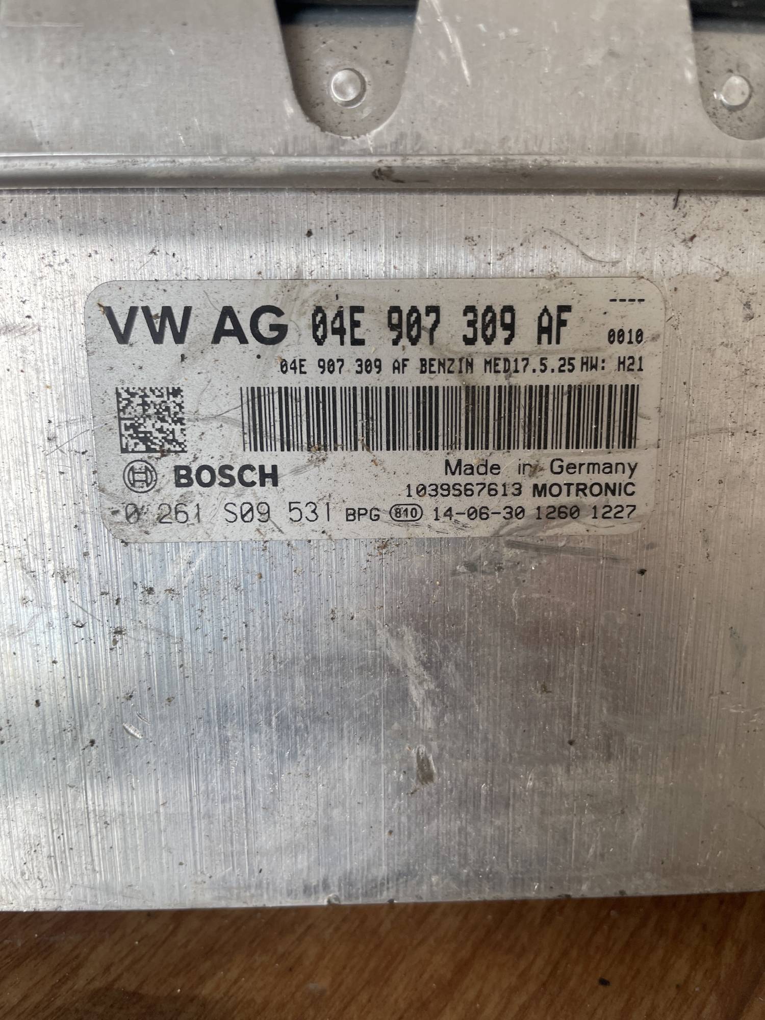 04E907309AF, 0261S09531, 1.2 TSI Блок керування двигуном для VAG Skoda Fabia 3 2007-2014