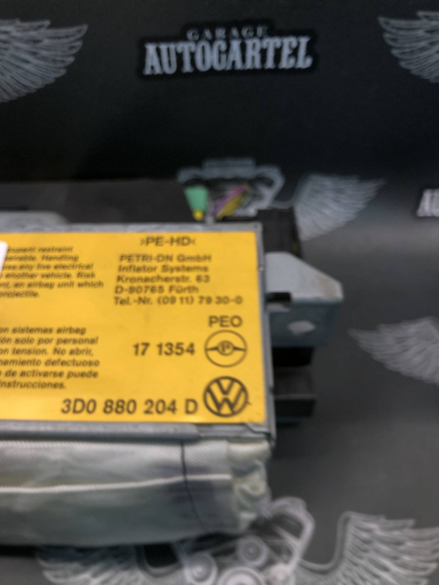 3d0880204d AirBag Подушка безпеки пасажира (в торпедо) VW Phaeton (2007-2010) 3D0880204D