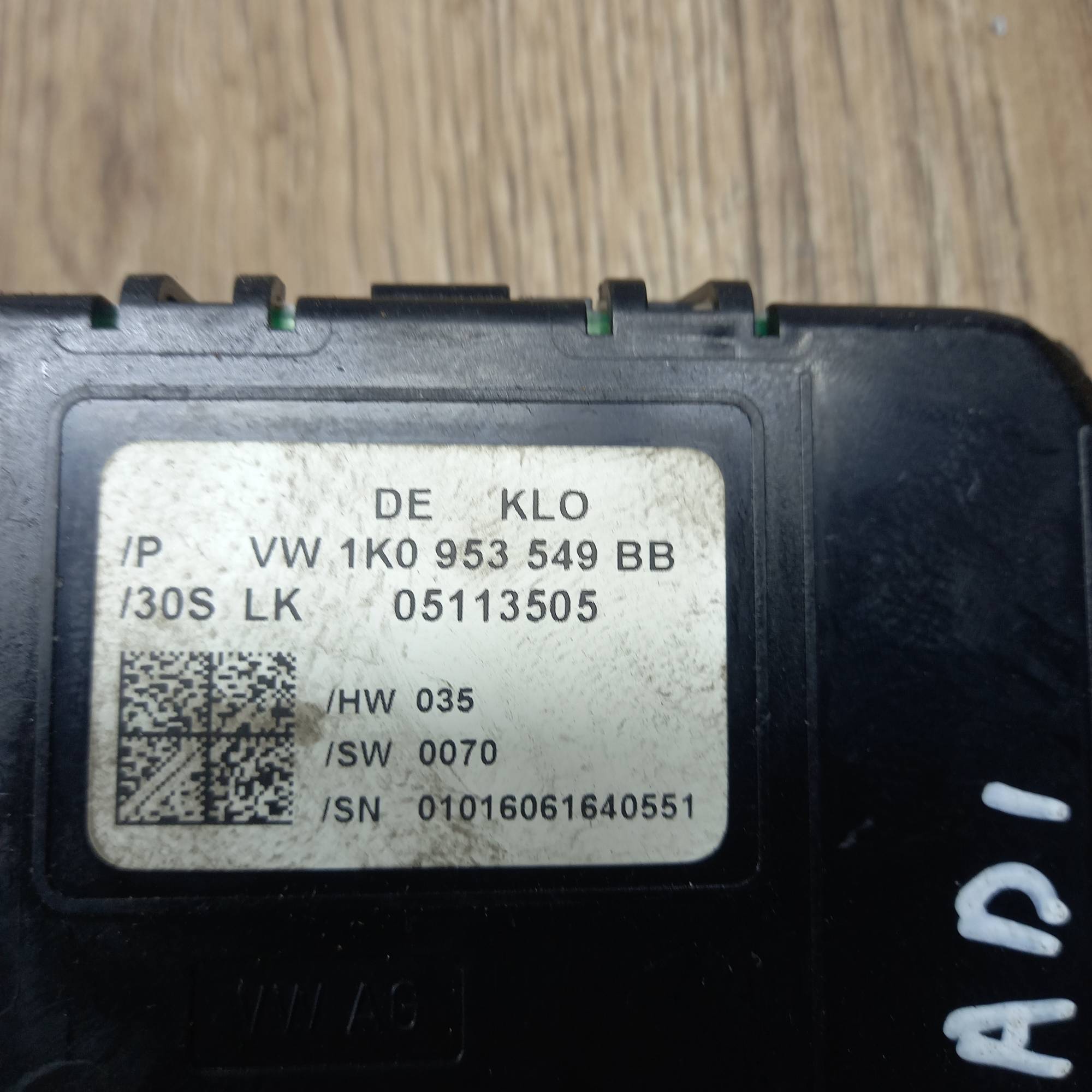 Блок підрульовий перемикачів Volkswagen Golf V, Caddy, Touran , 1K0953549BB