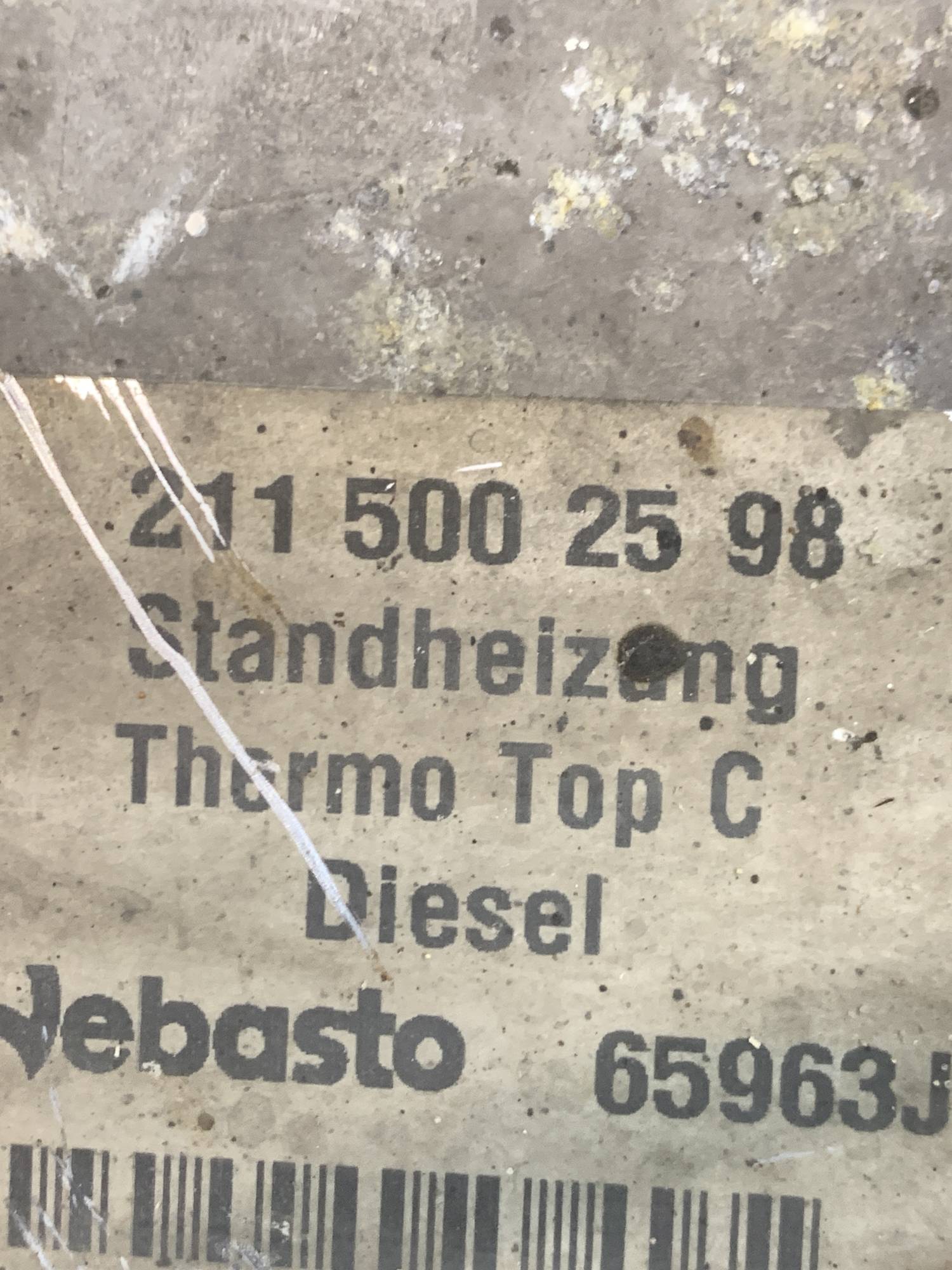 Автономний обігрівач Webasto MERCEDES W211 2115002598