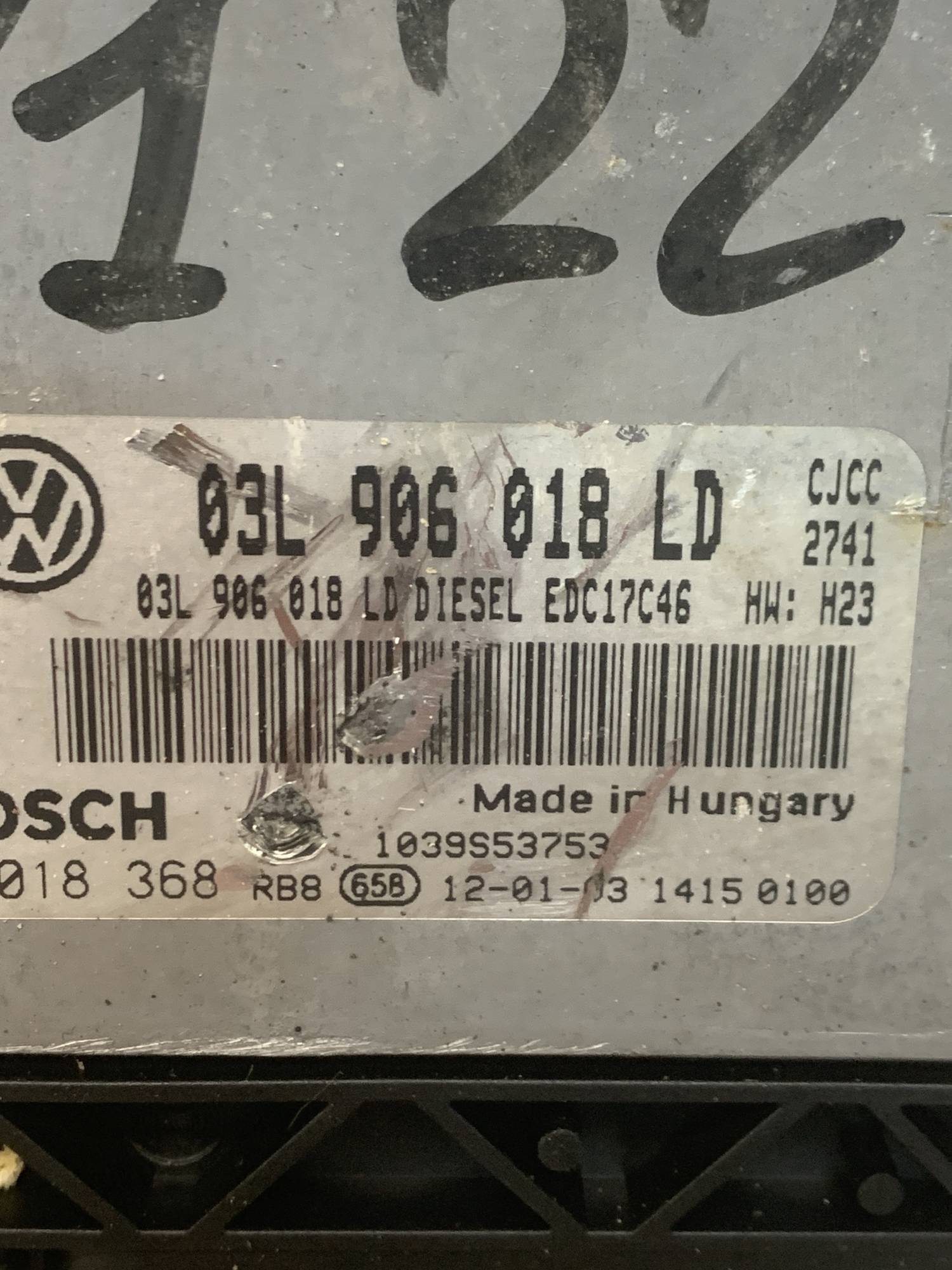 Блок управління двигуном SEAT EXEO 2.0TDI 03l906018ld