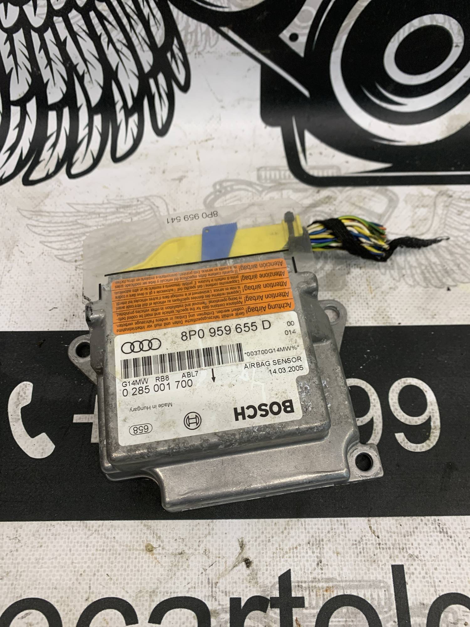 Блок управління Airbag подушками безпеки AUDI A3 8P 8p0959655d