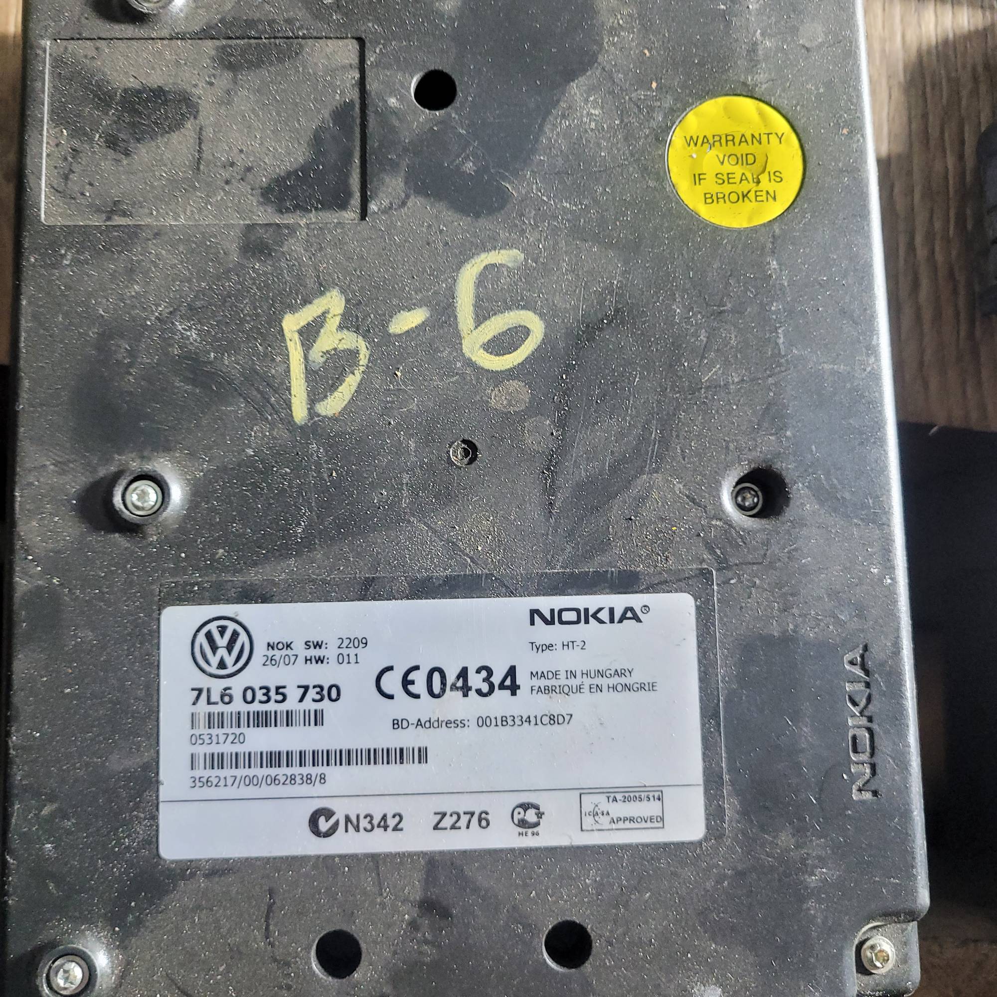 7l6035730 Vw passat b6 модуль bluetooth 7l6035730