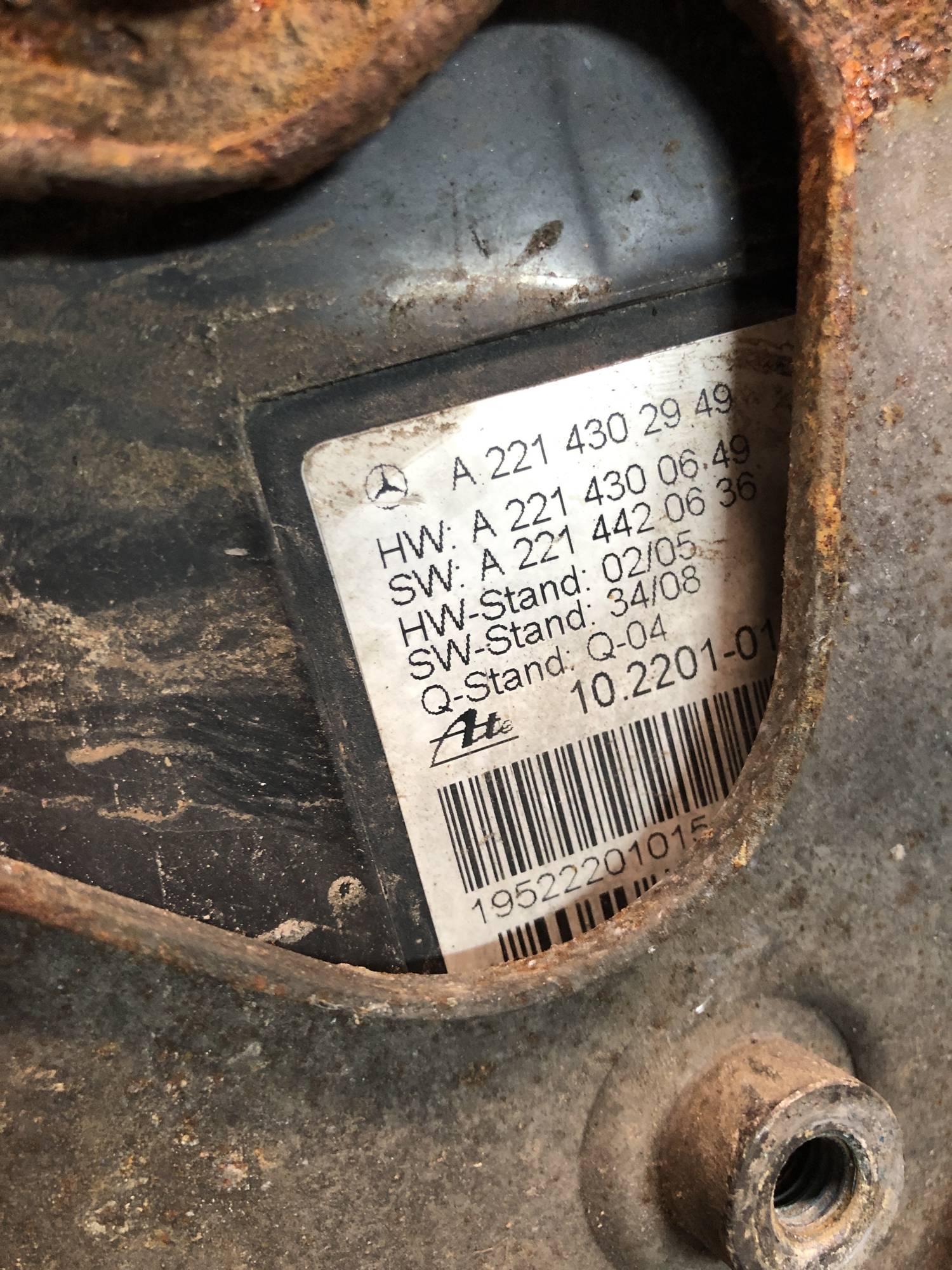 a2214302949 Механізм ручного гальма Mercedes W221 A2214302949