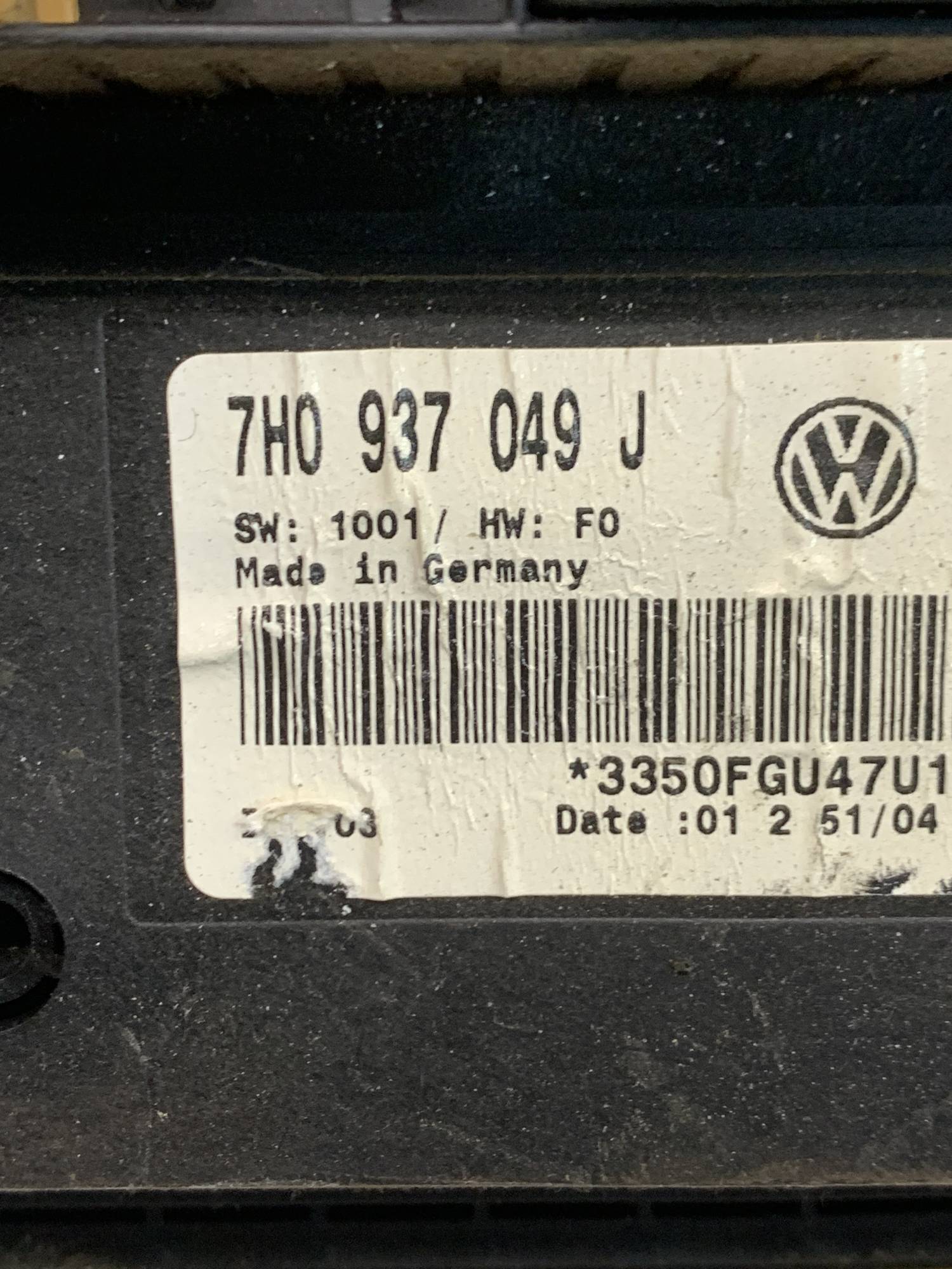 Блок комфорту (імобилайзер) VW T-5 (03-15) 7H0937049J