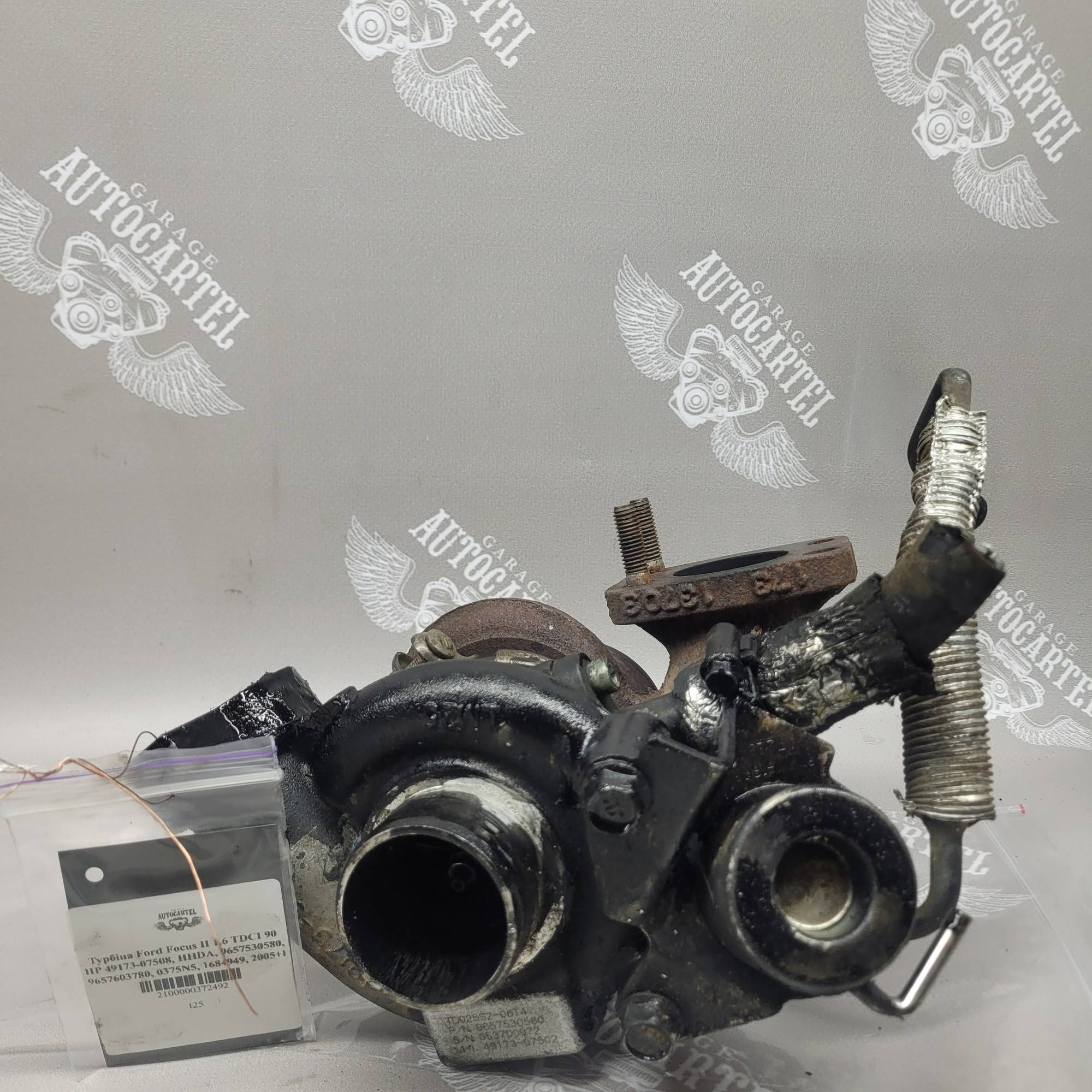 Турбіна Ford Focus II 1.6 TDCI 90 HP 49173-07508, HHDA, 9657530580, 9657603780, 0375N5, 1684949, 2005+l