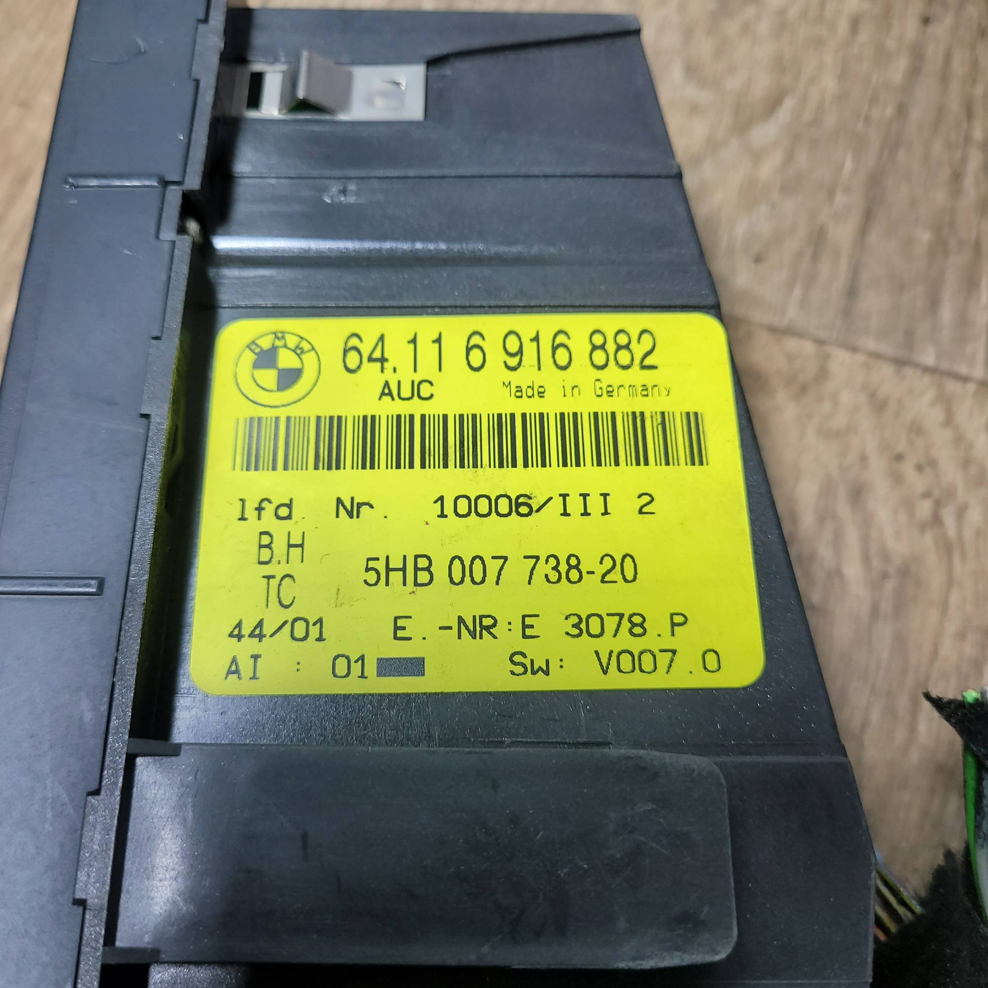 5HB00773820 бЛОК КЛІМАТ КОНТЛОЛЯ bmw e46 64116916882