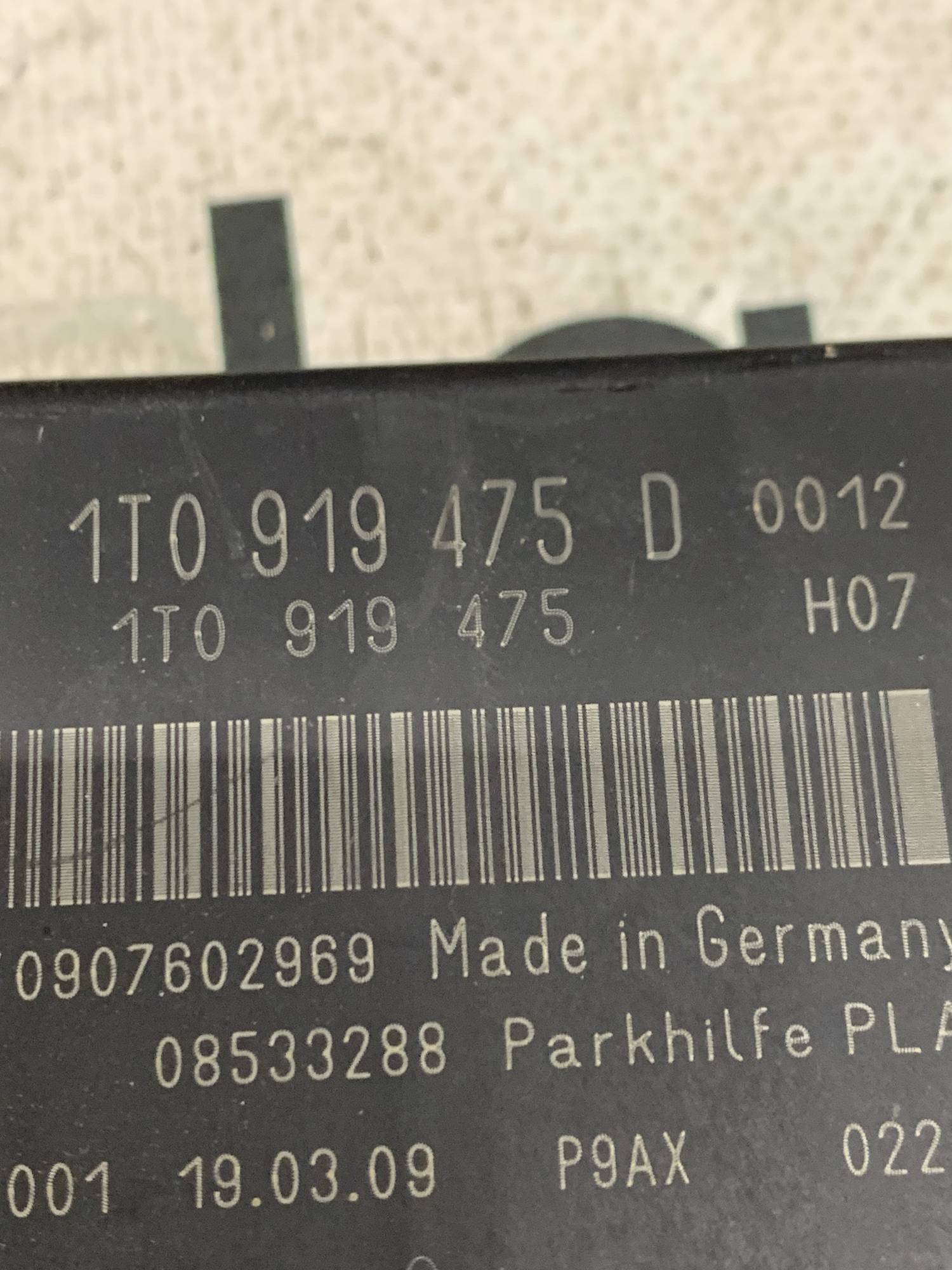 Блок парктроніка vw golf 6 tiguan Touran 1t0919475d