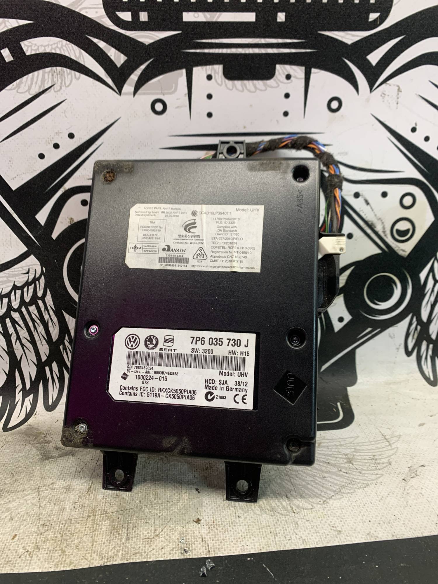 Блок керування Bluetooth VW Caddy Jetta VI Skoda Octavia A5 7p6035730j