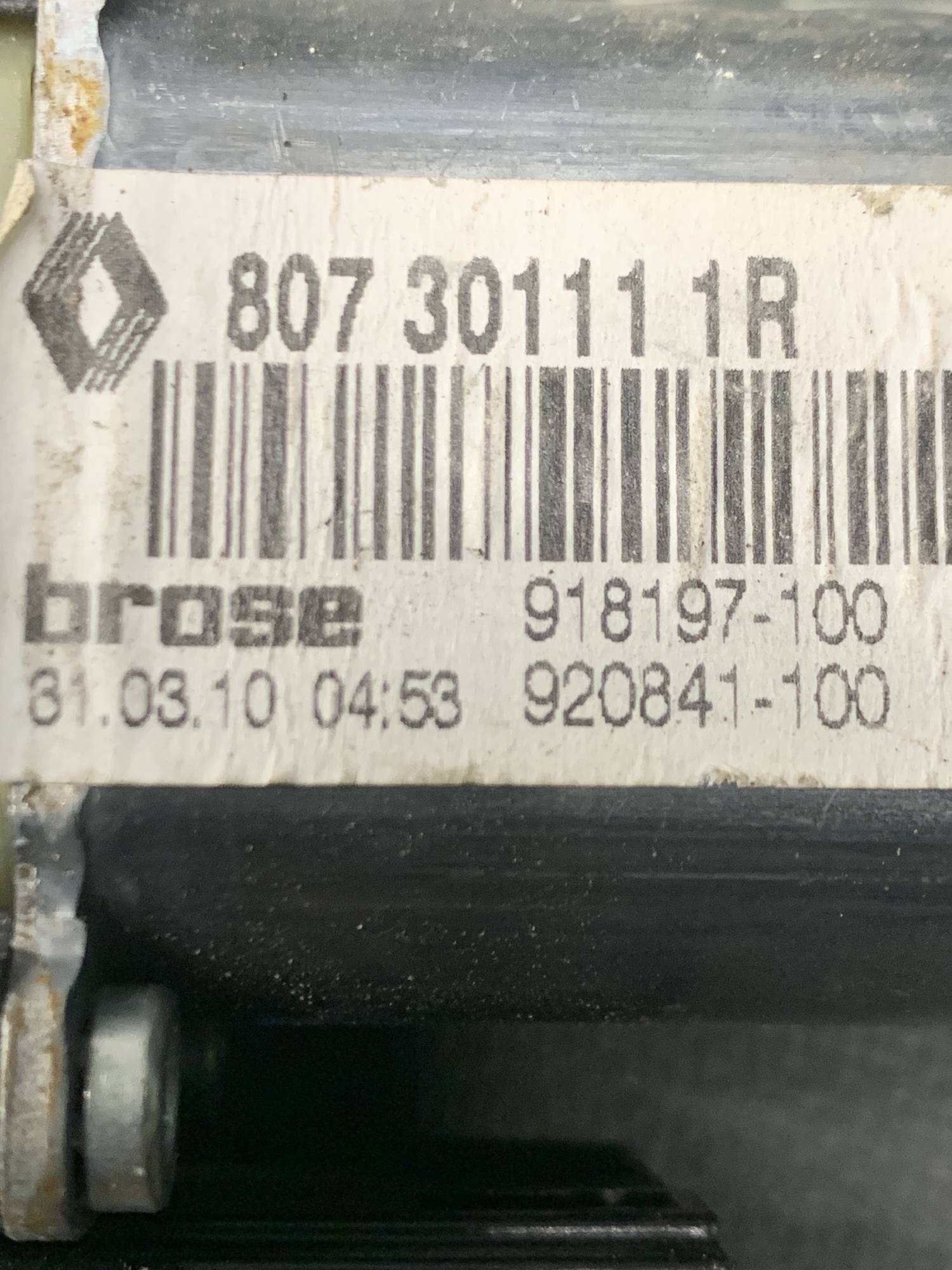 Моторчик склопідйомника перед правий RENAULT FLUENCE 2009-2012 807301111r