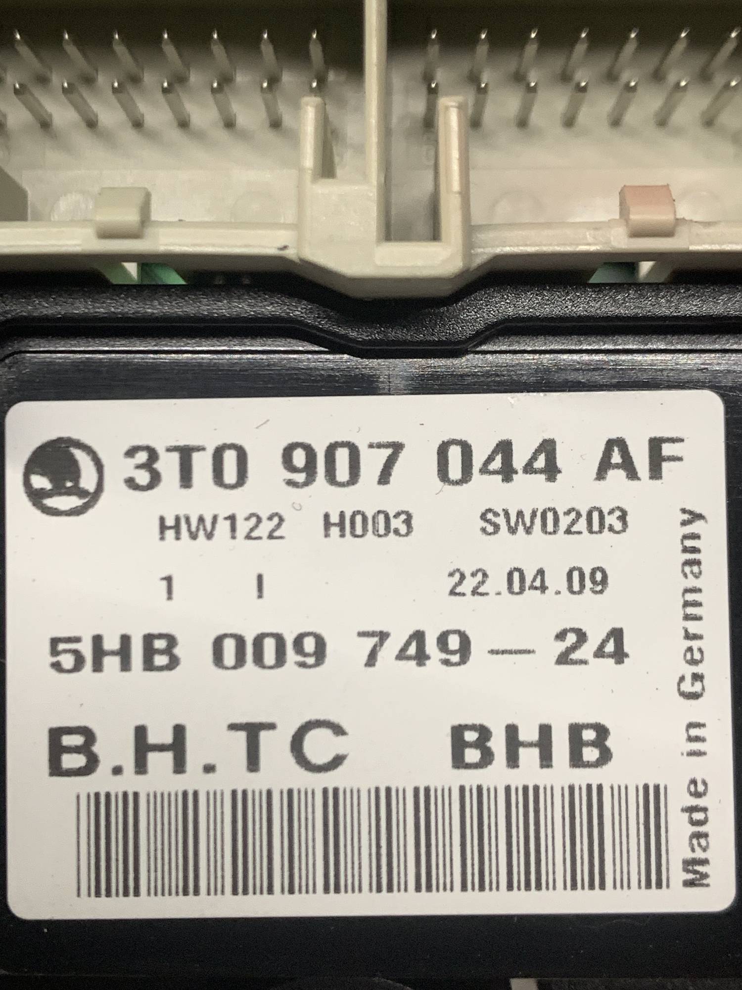 Панель кондиціонера skoda superb 2 3t0907044af