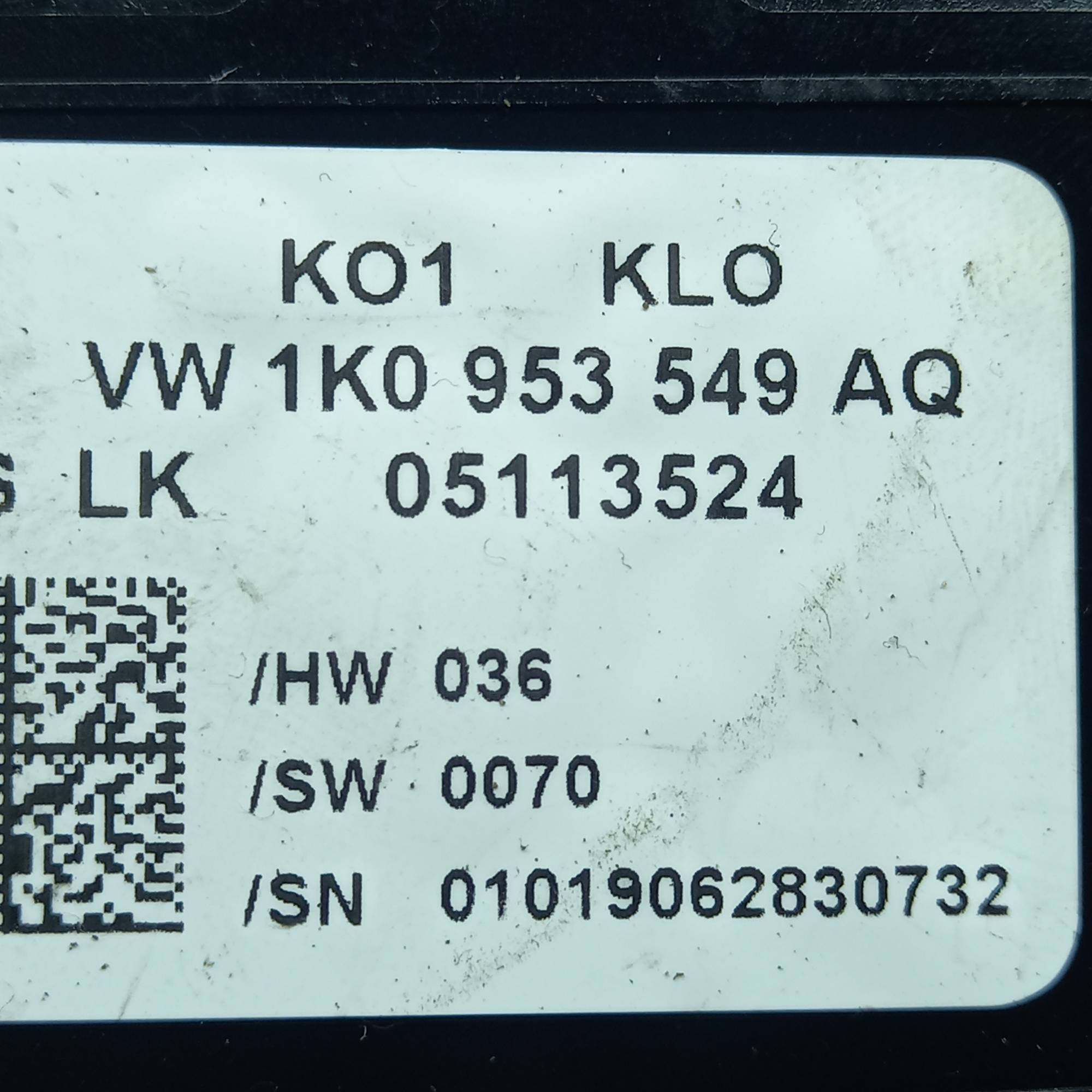 Датчик кута повороту VW Golf V 2003-2009 1k0953549aq