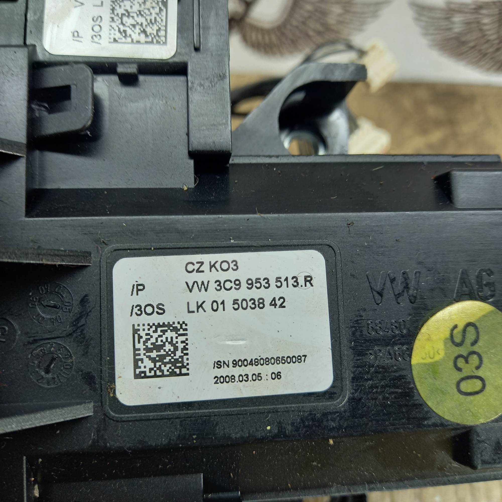Перемикач підрульовий в зборі VW Passat B6 3C9953513R 3C9953507BJ