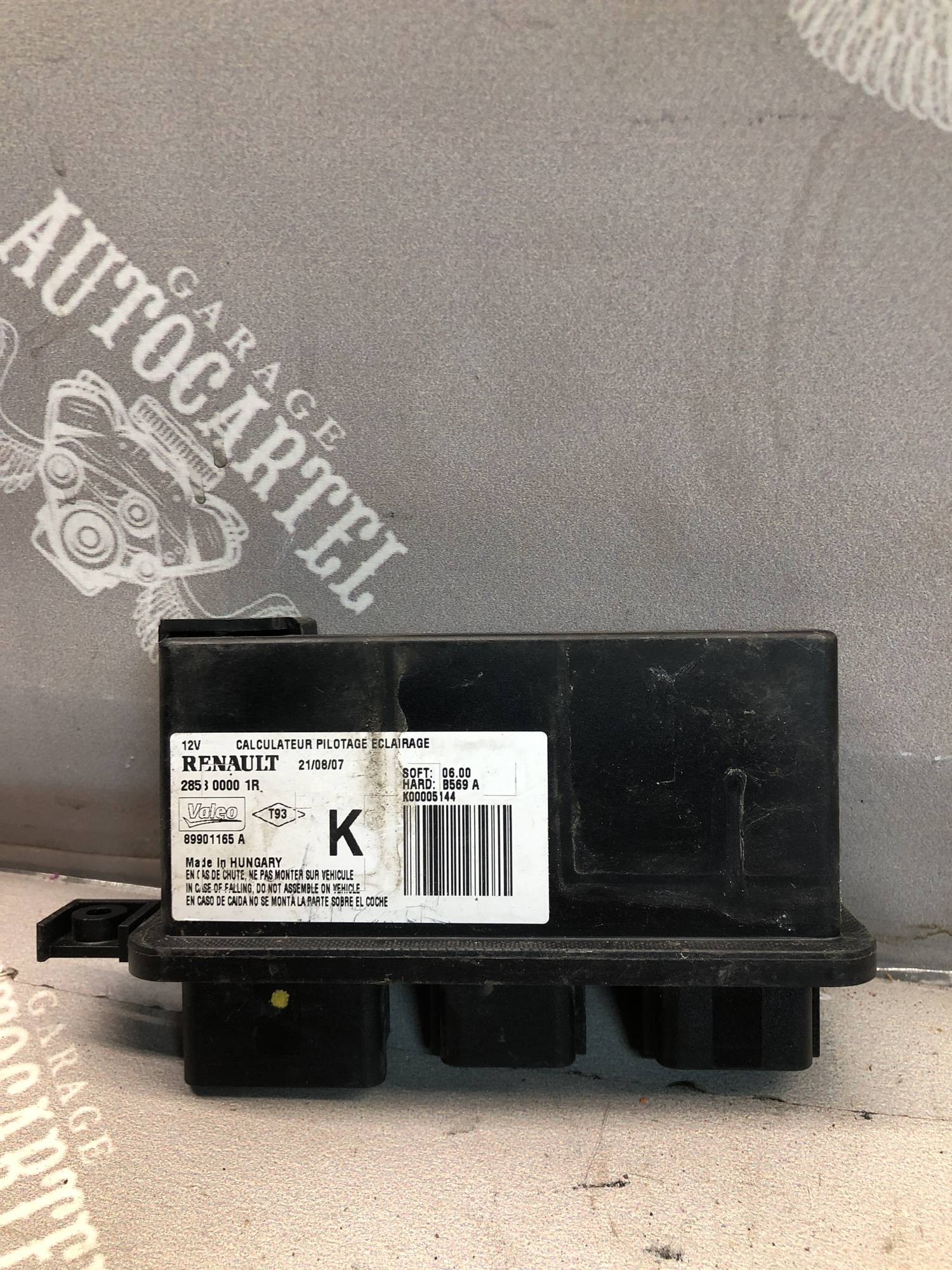 Блок керування світлом Xenon 285800001R, 89901165A для Renault Laguna III