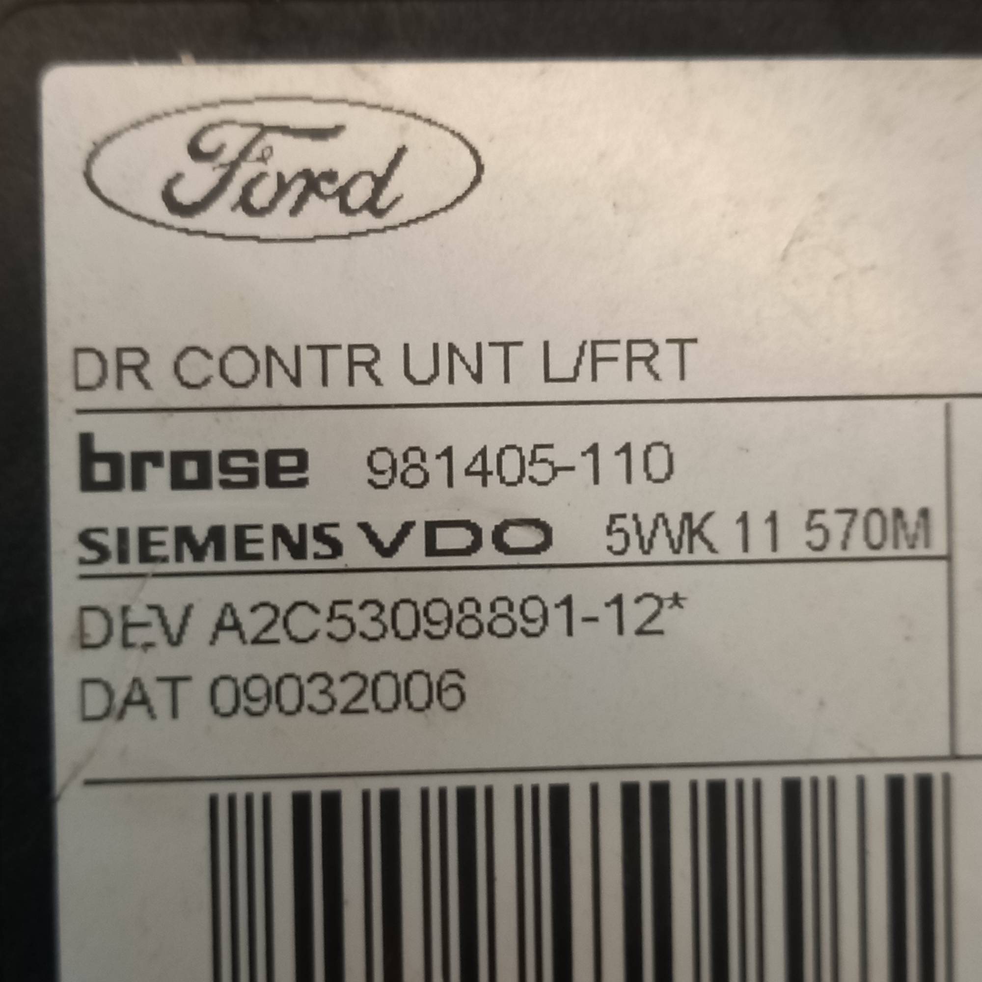 a2c53098891-12 A2C53098891-11 Блок управління склопідйомником Ford Focus 2 2005-2011 / C-Max 2003-2011