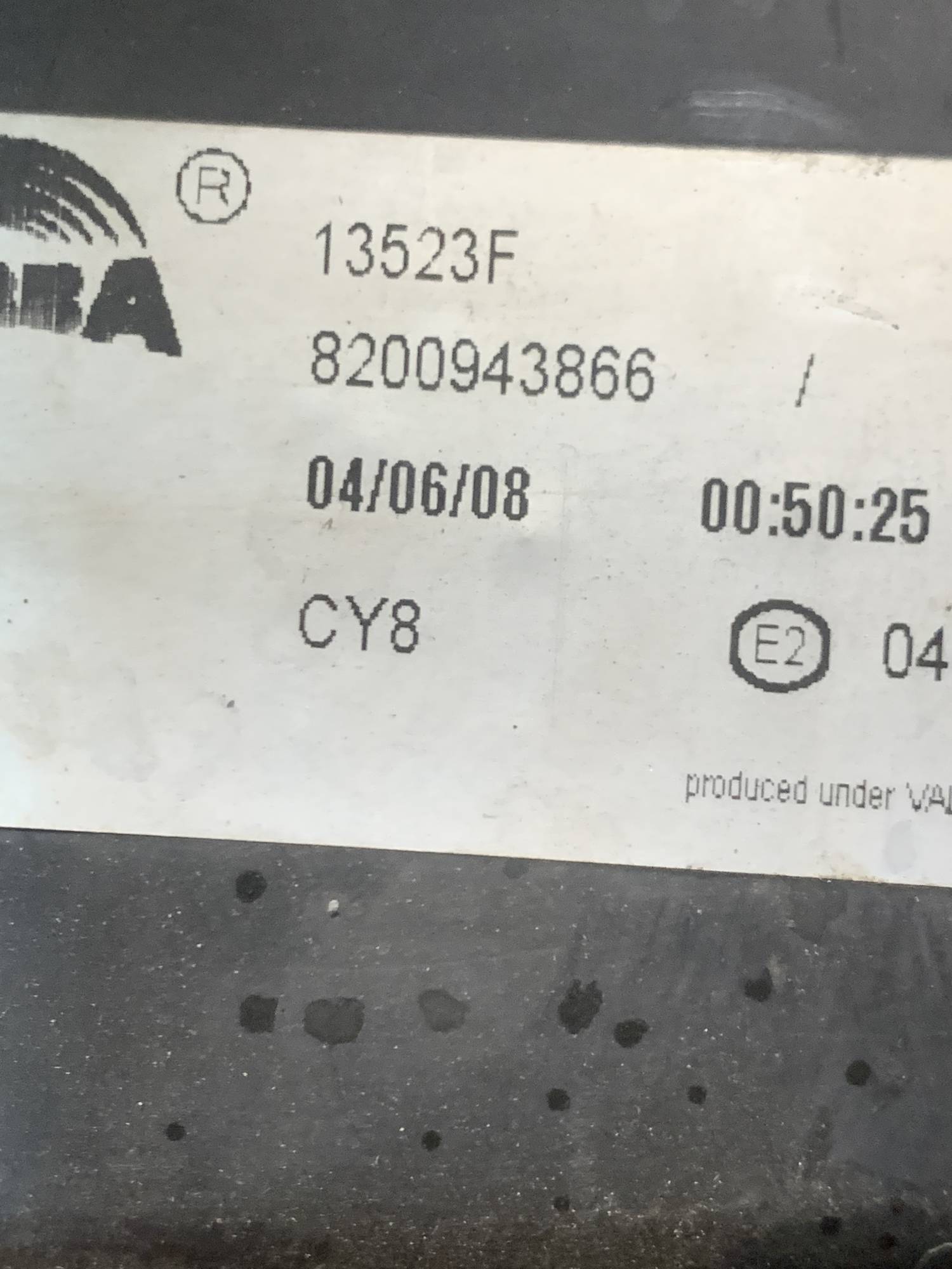 8200943866 фара ліва Renault Clio III 2008 55KW 2005—2012