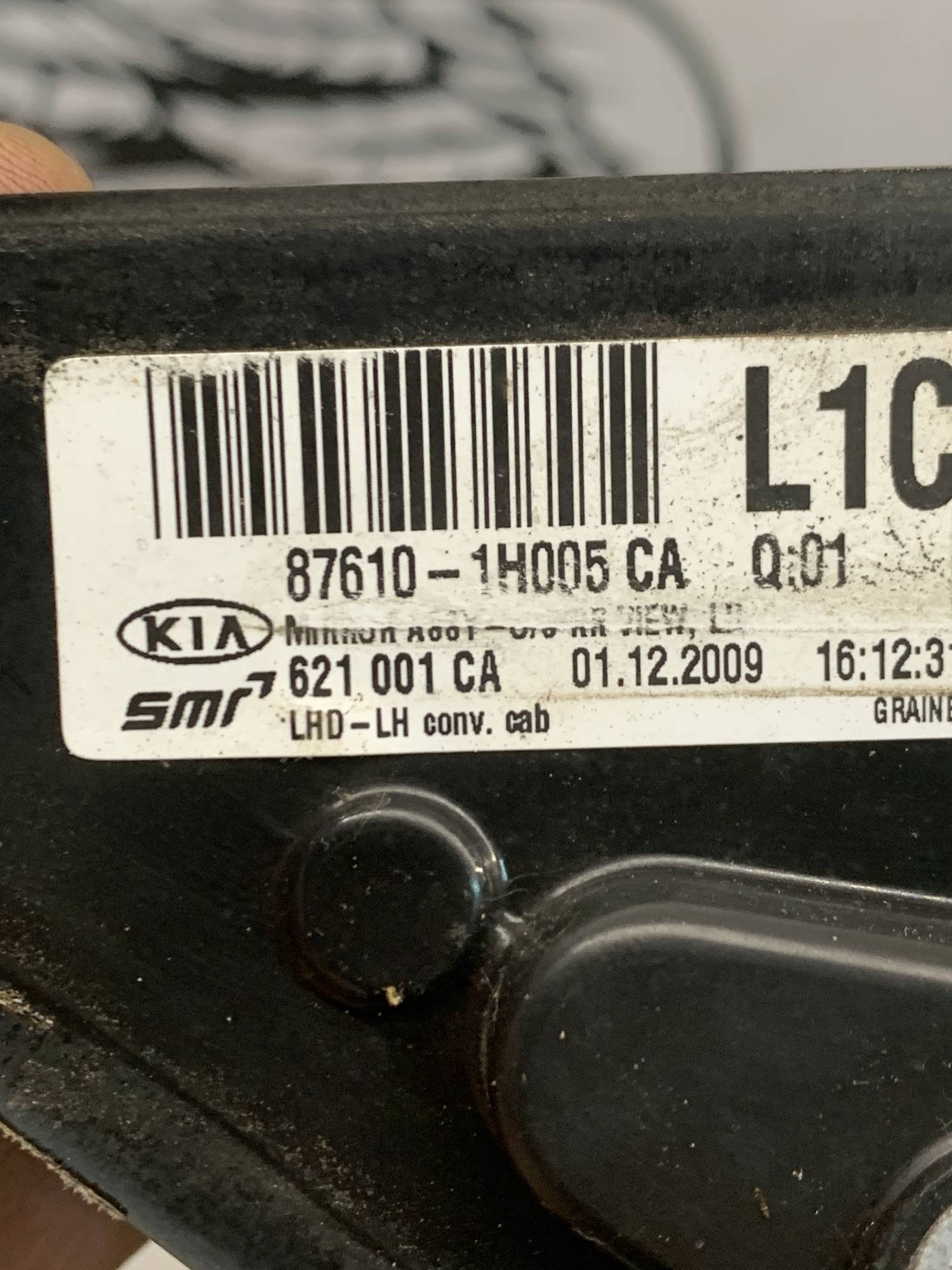 Зеркало левое механ -09 Kia Ceed 2007-2012 87610-1h005 21911804