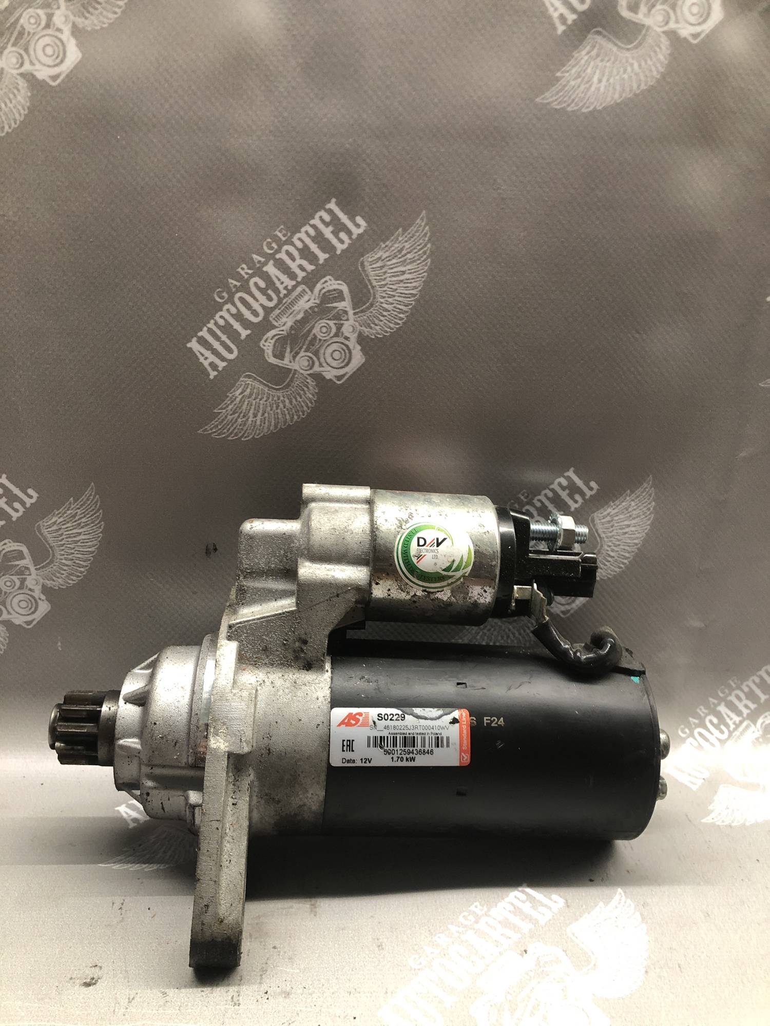S0229 AS-PL Стартер VW Caddy III 2.0SDI 04-10 (12V/1.7kw) (z=10)