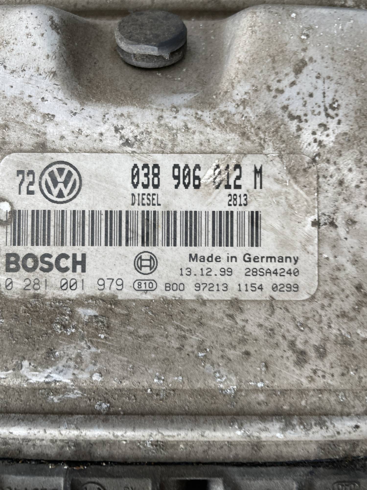 038906012m блок управління двигуном Volkswagen Golf 4 1.9TDI ,038906012M