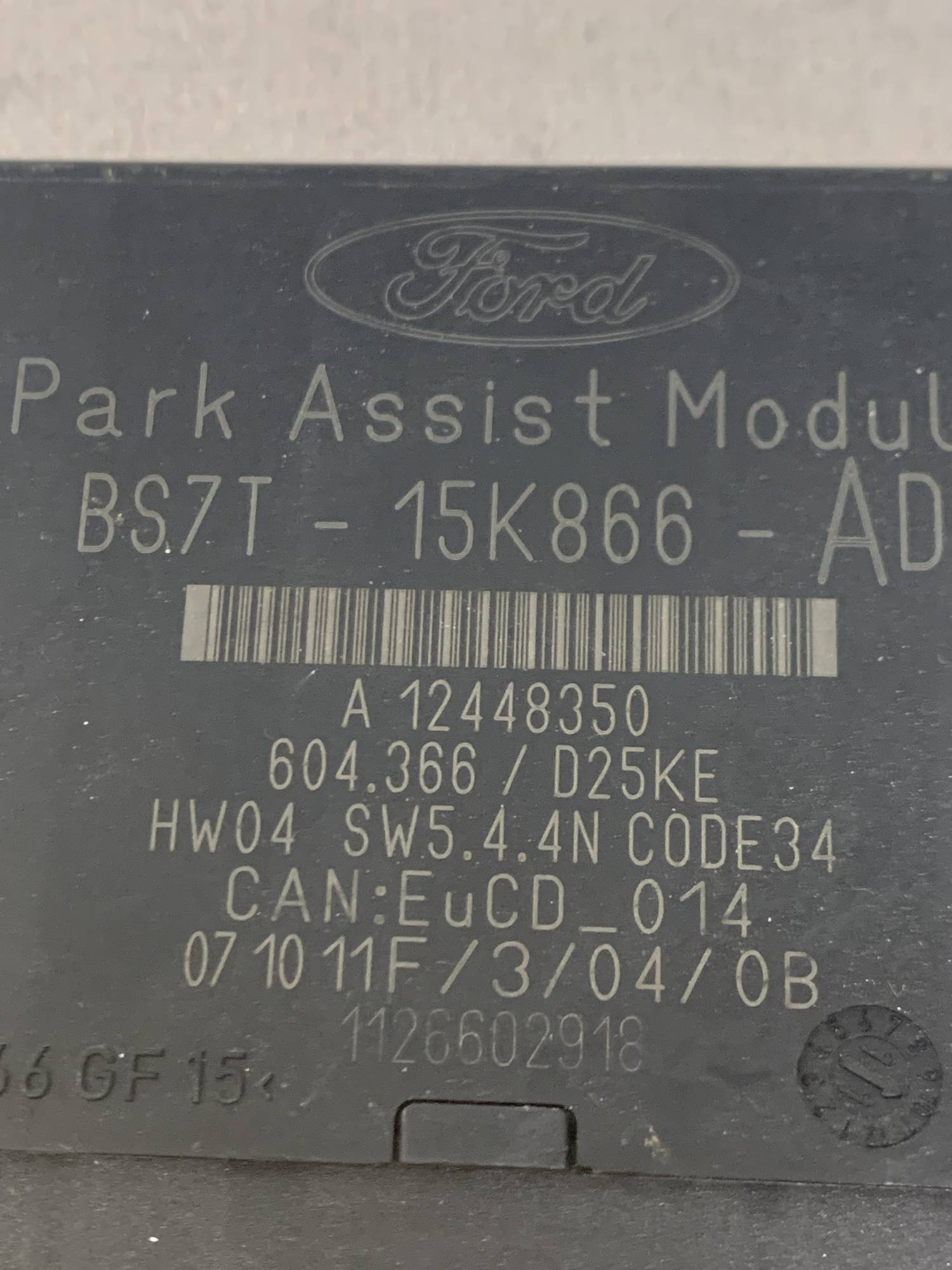 Блок керування парктрониками FORD S-Max MK2 bs7t15k866ad