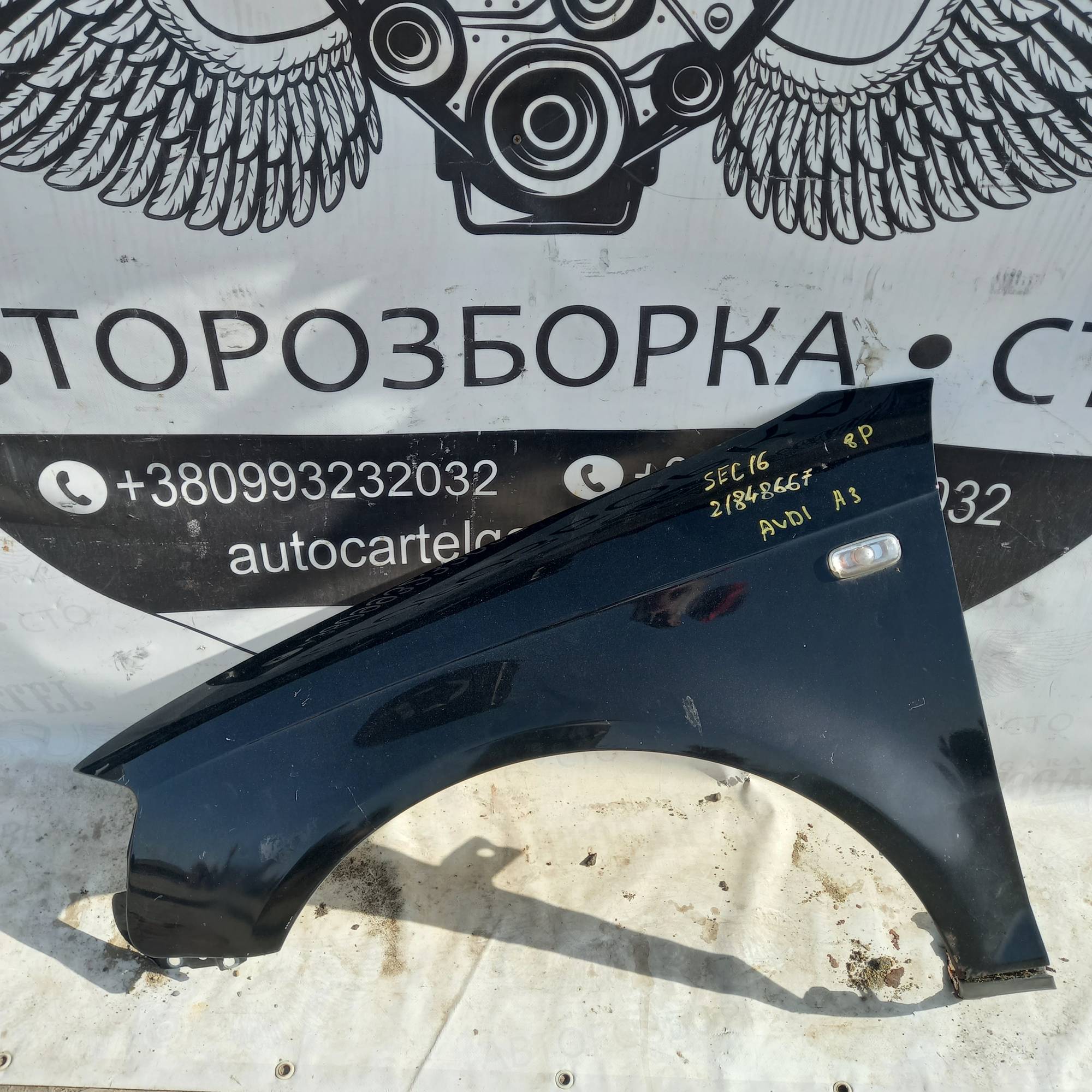 Крило переднє ліве Audi A3 8P 21848667