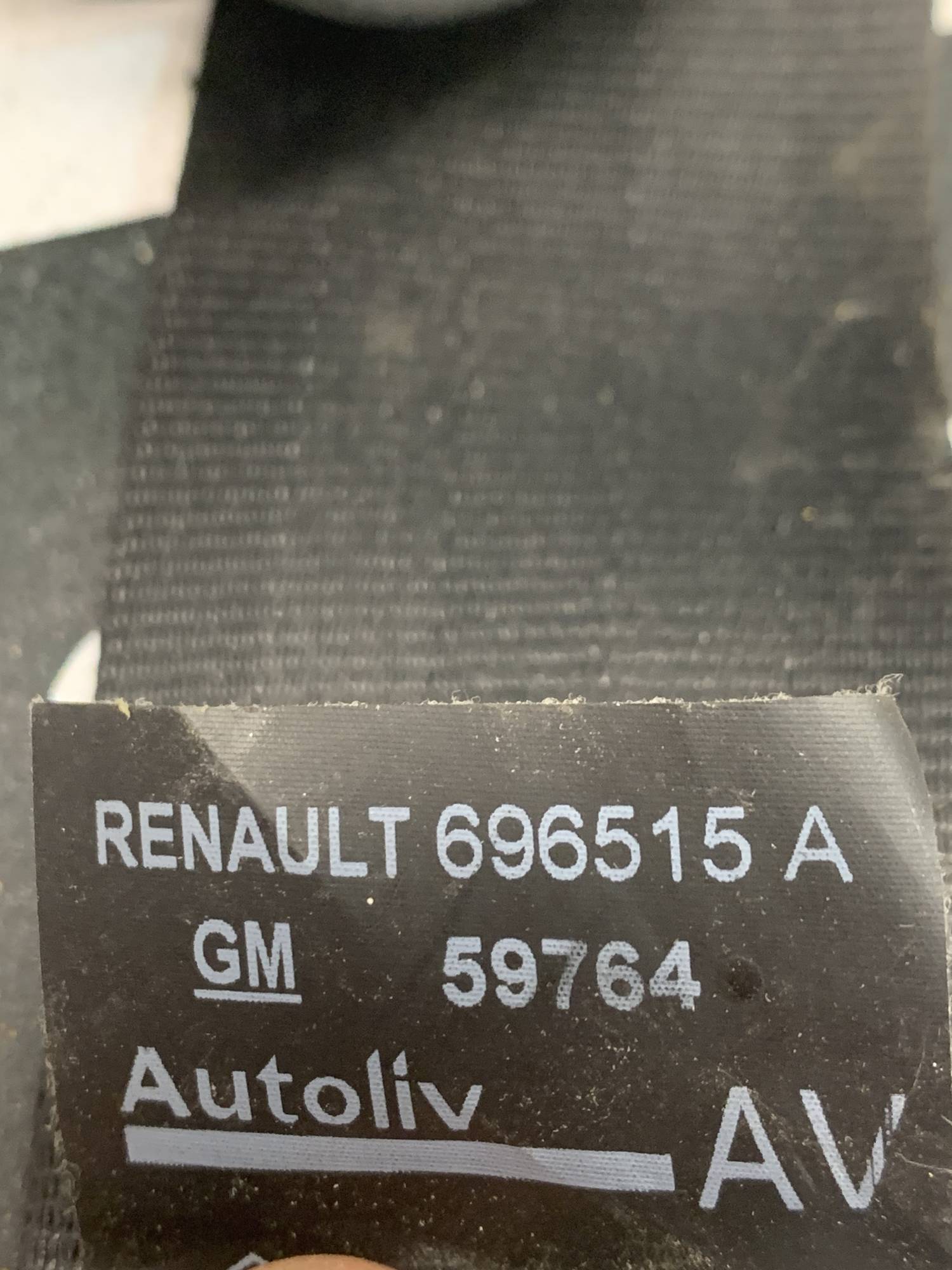 Ремінь безпеки передній правий Renault Trafic 2 Opel Vivaro 696515a, 59764