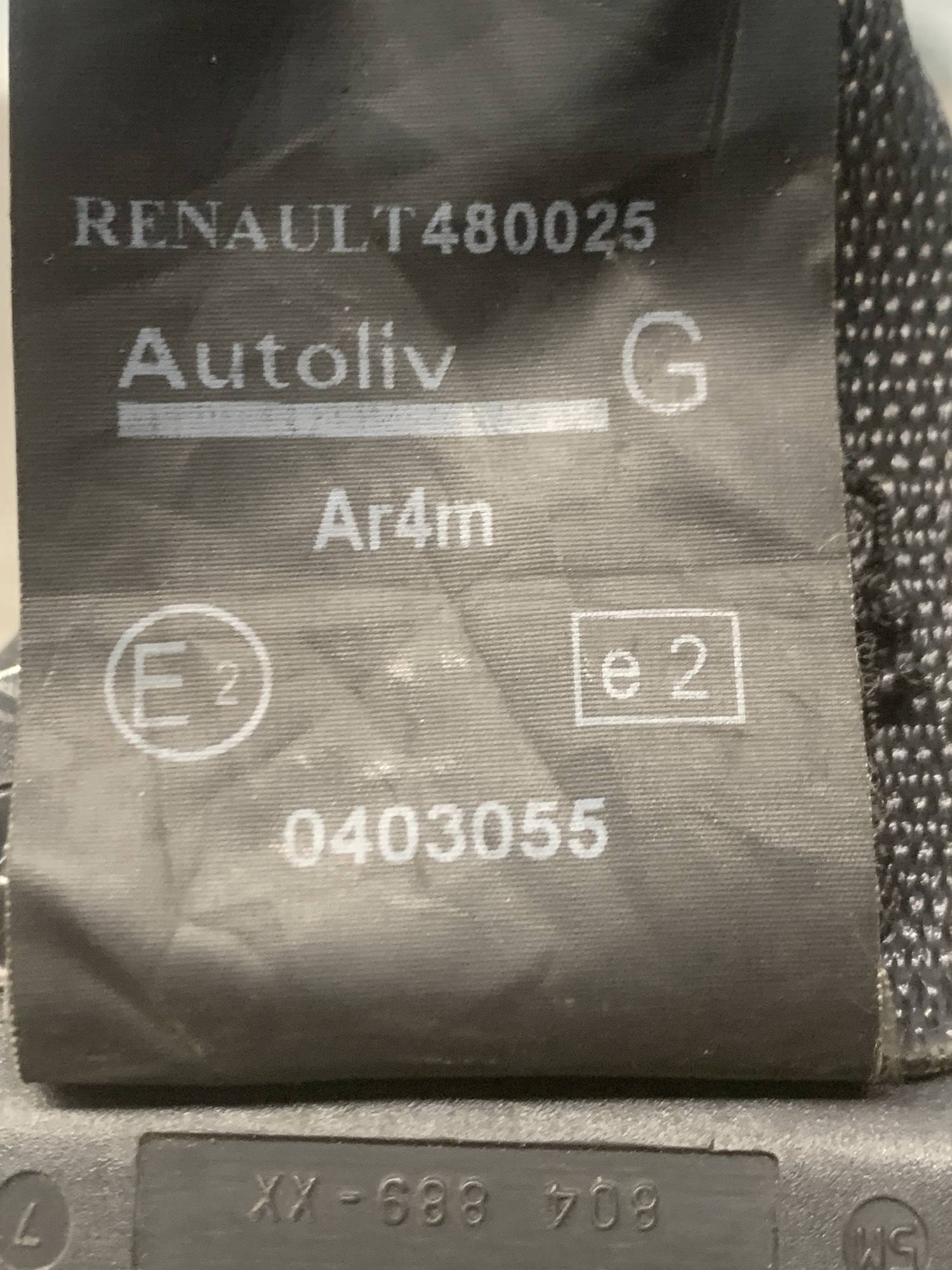 Ремінь безпеки 3-го ряду Renault Scenic 2 0403055