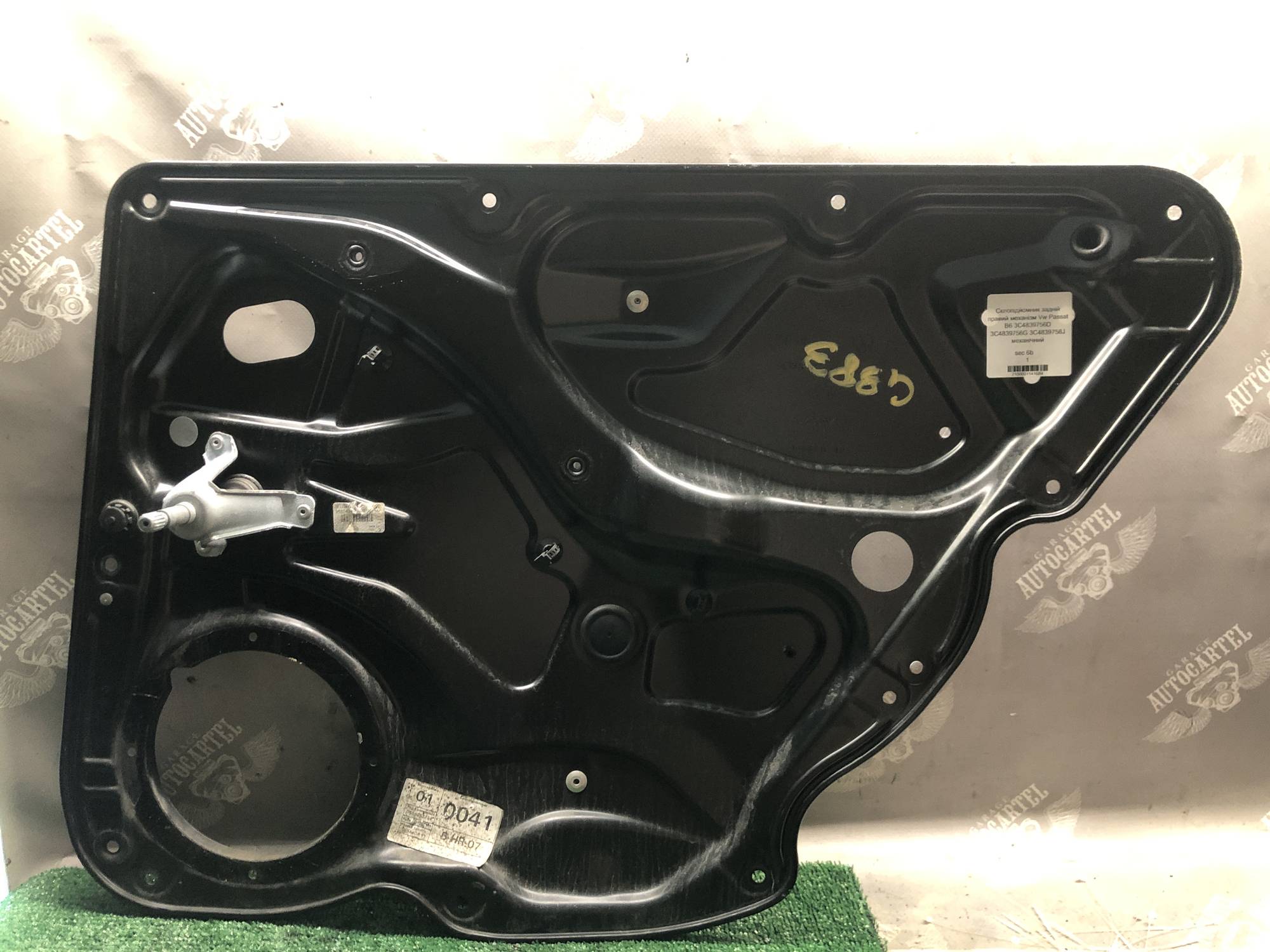 Склопідйомник задній правий механізм Vw Passat B6 3C4839756D 3C4839756G 3C4839756J механічний
