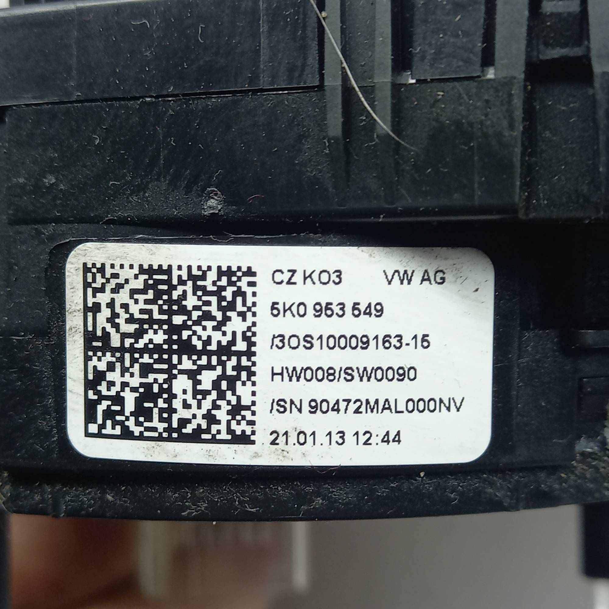 5k0953549 Шлейф підрулевий (SRS) SKODA OCTAVIA Superb, Yeti, Volkswagen: EOS, Golf VI, Jetta IV