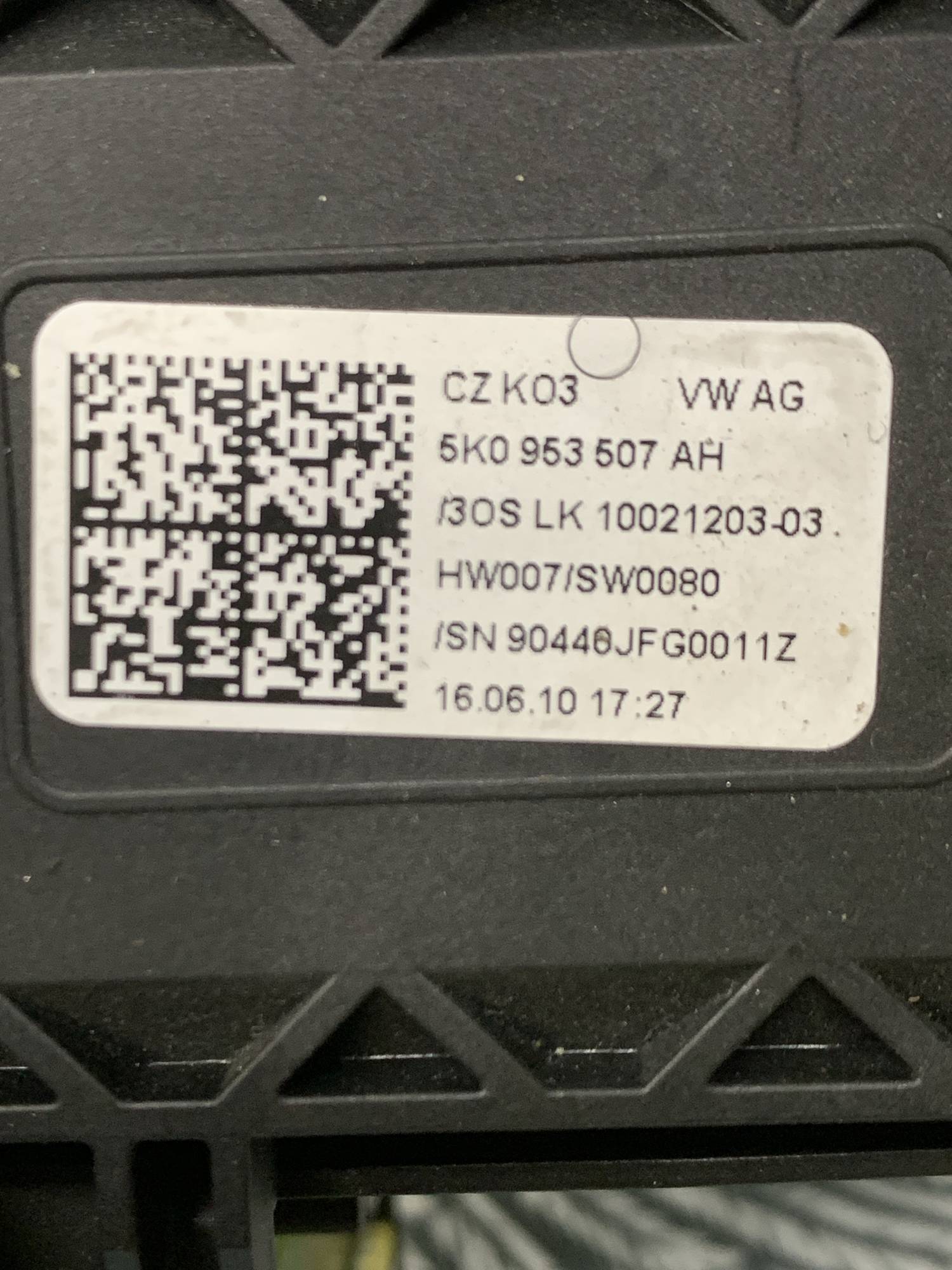 Перемикач підрульовий у зборі VW Golf VI 5k0953507ah