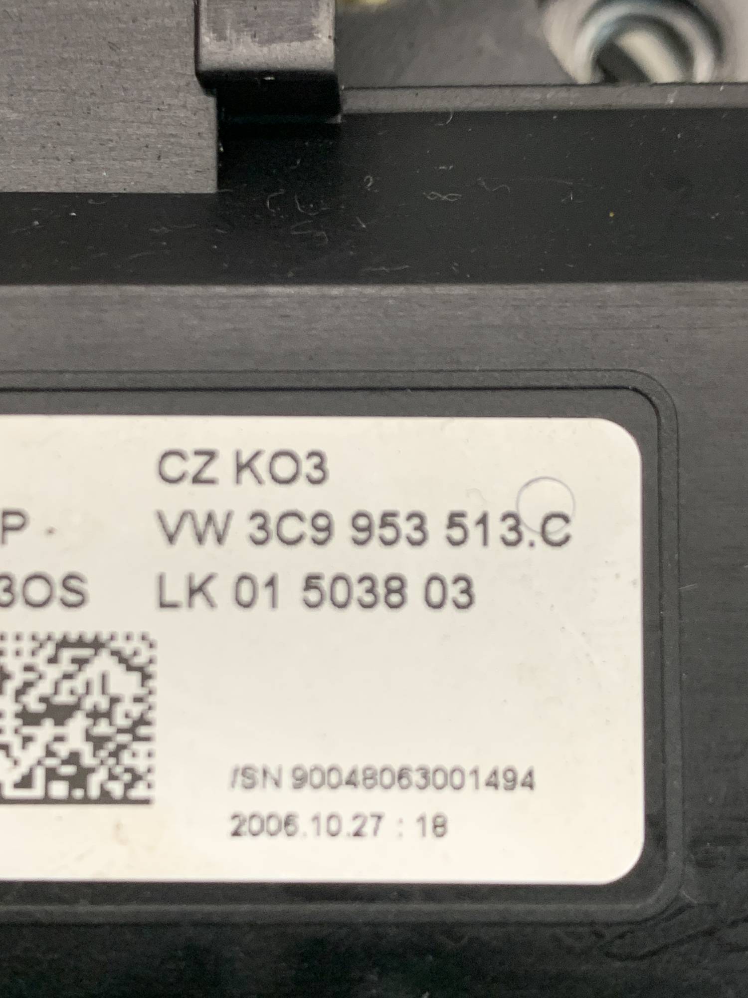 Підрульовий перемикач у зборі VW Passat (B6) 2005-2010 дефект 3с9953513с