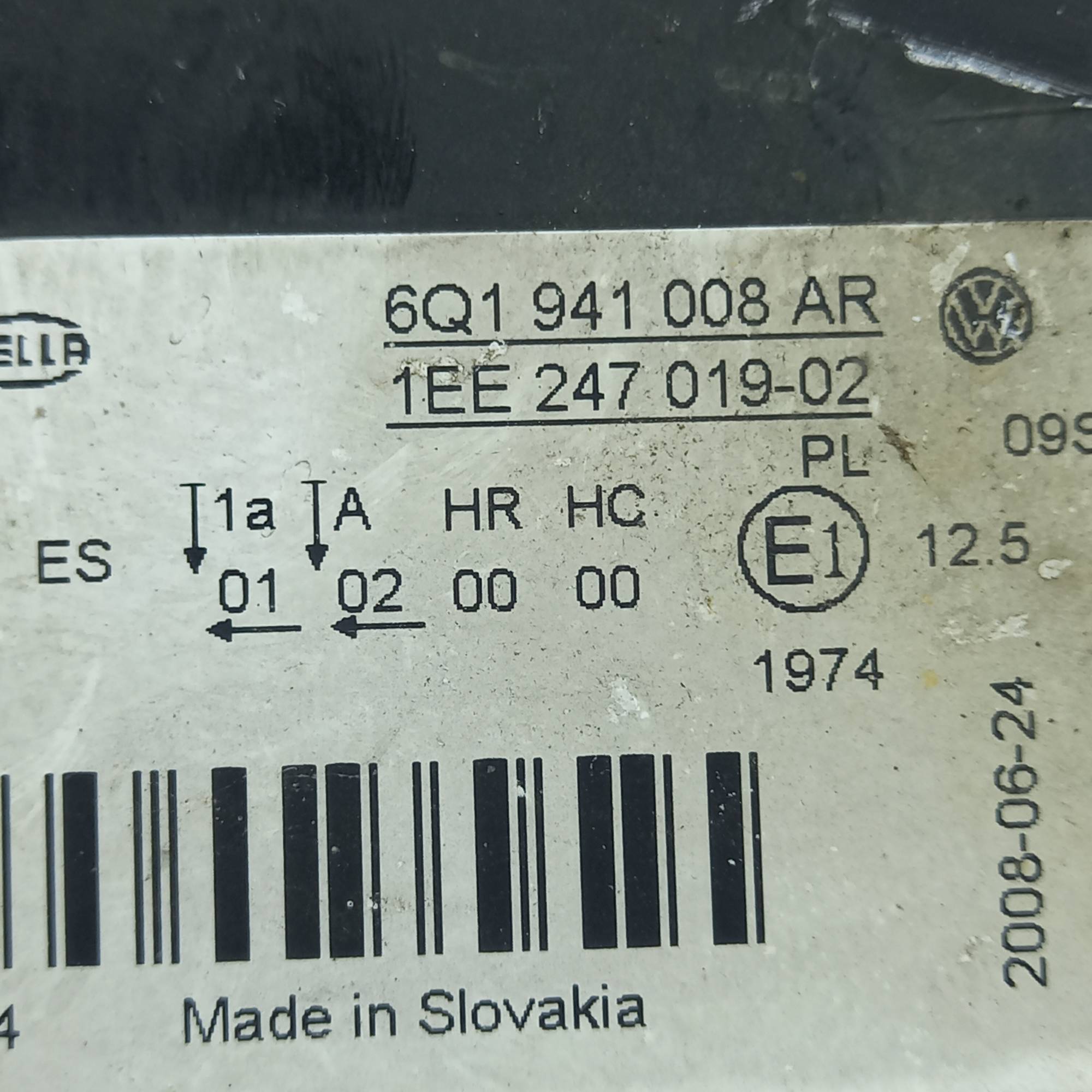 Фара передня права VW Polo IV 9N 9N3 Lift FL 05-2009, 6q1941008ar