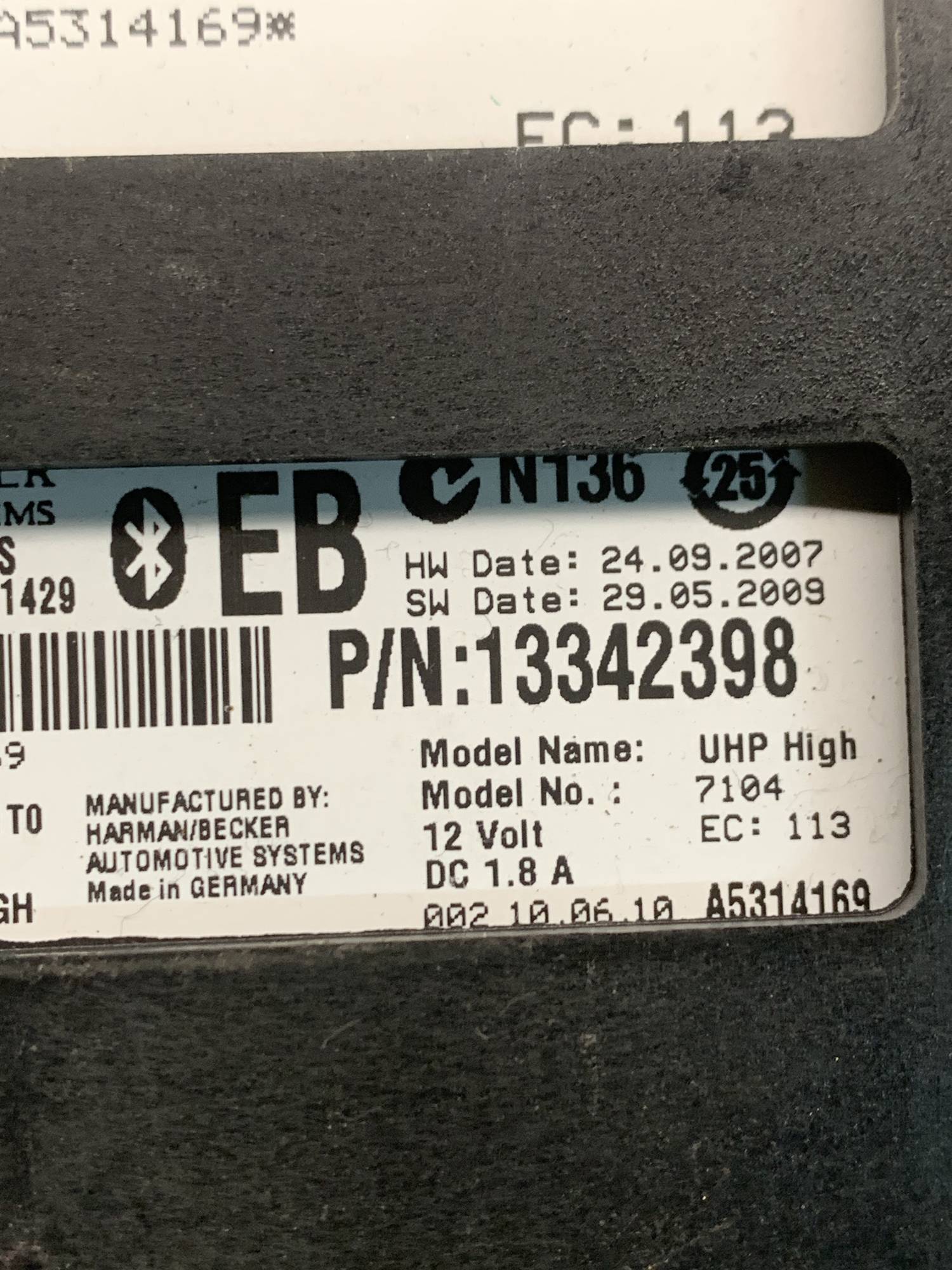 Блок керування Bluetooth Opel Insignia 2008-2017 13342398