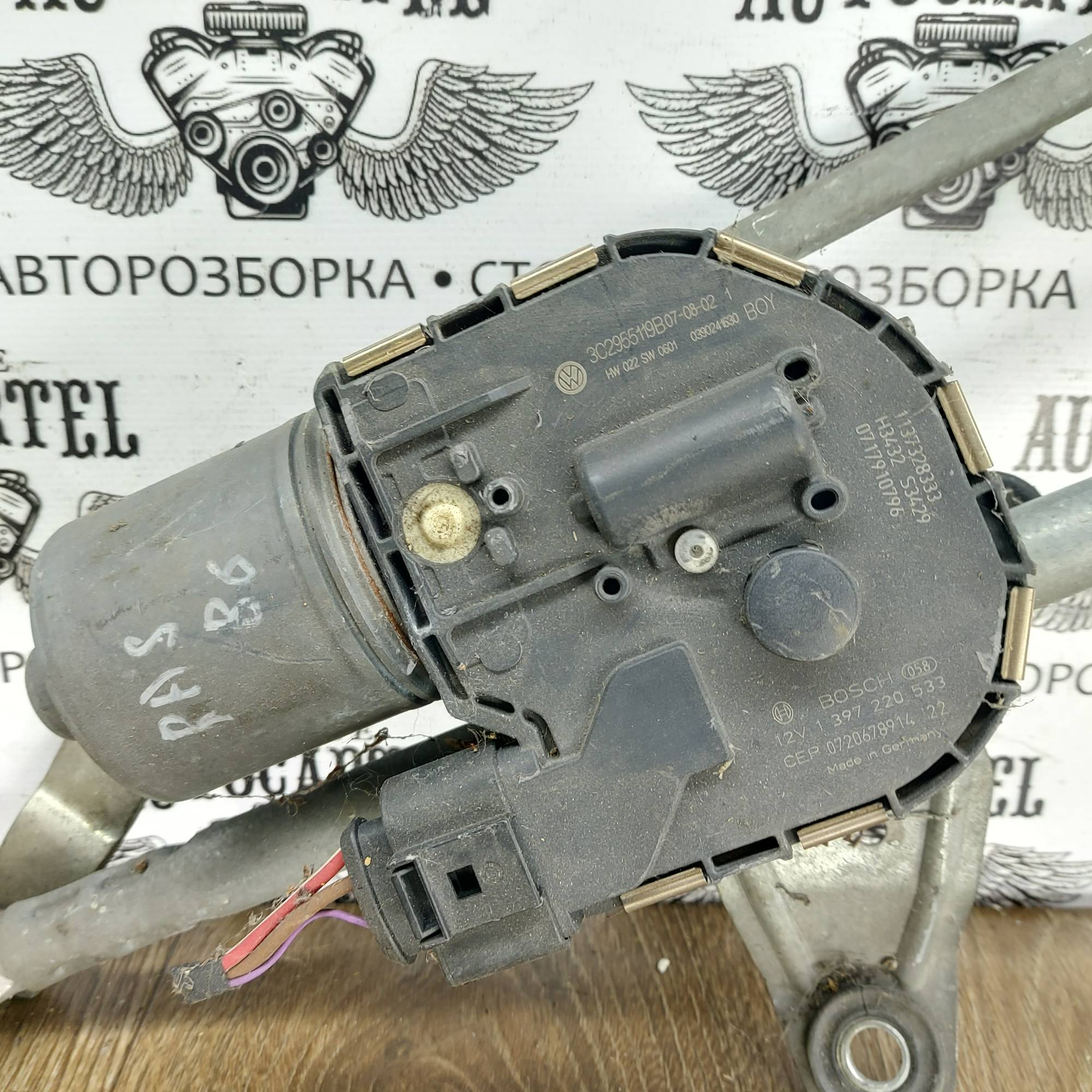 3C2955119B Моторчик переднього склоомивача Volkswagen Passat B6 3C2955023F