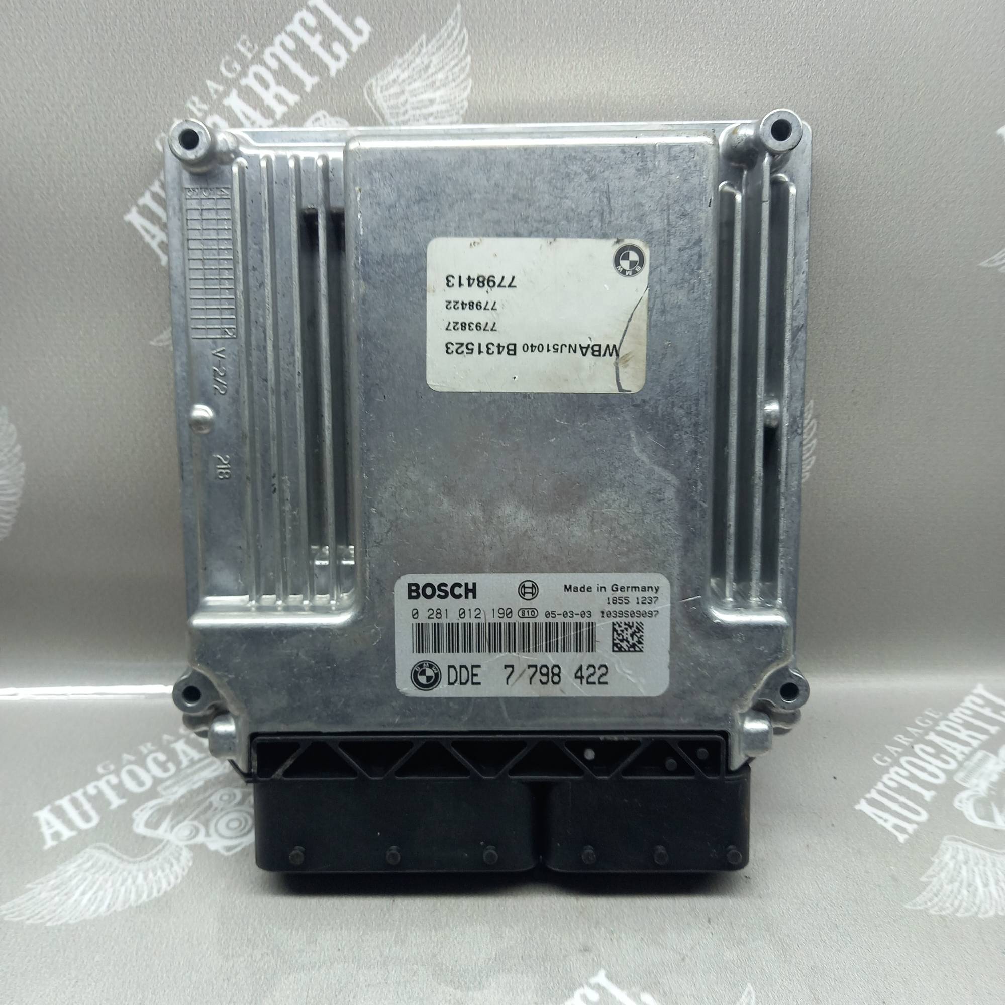 dde7798422 Блок управління двигуном ECU DDE7798422 ecu BMW E60 2.0d 0281012190