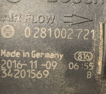 Датчик масової витрати повітря (ДМРВ) Hyundai Santa Fe 2.2CRDi 0281002721